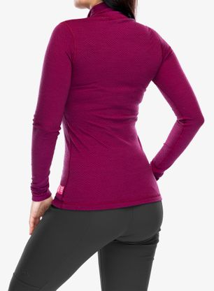 Термокофта Sensor Merino DF Tee L/S Zip - lilla