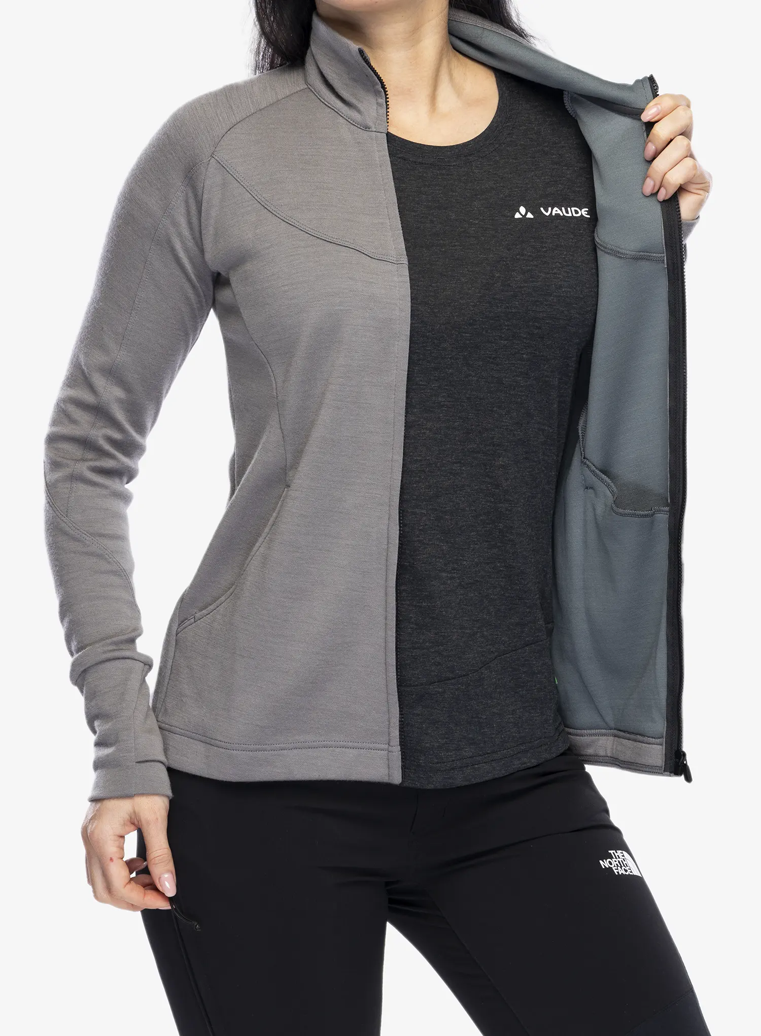 Кофта жіноча Sensor Merino Upper Fleece Full Zip - grey