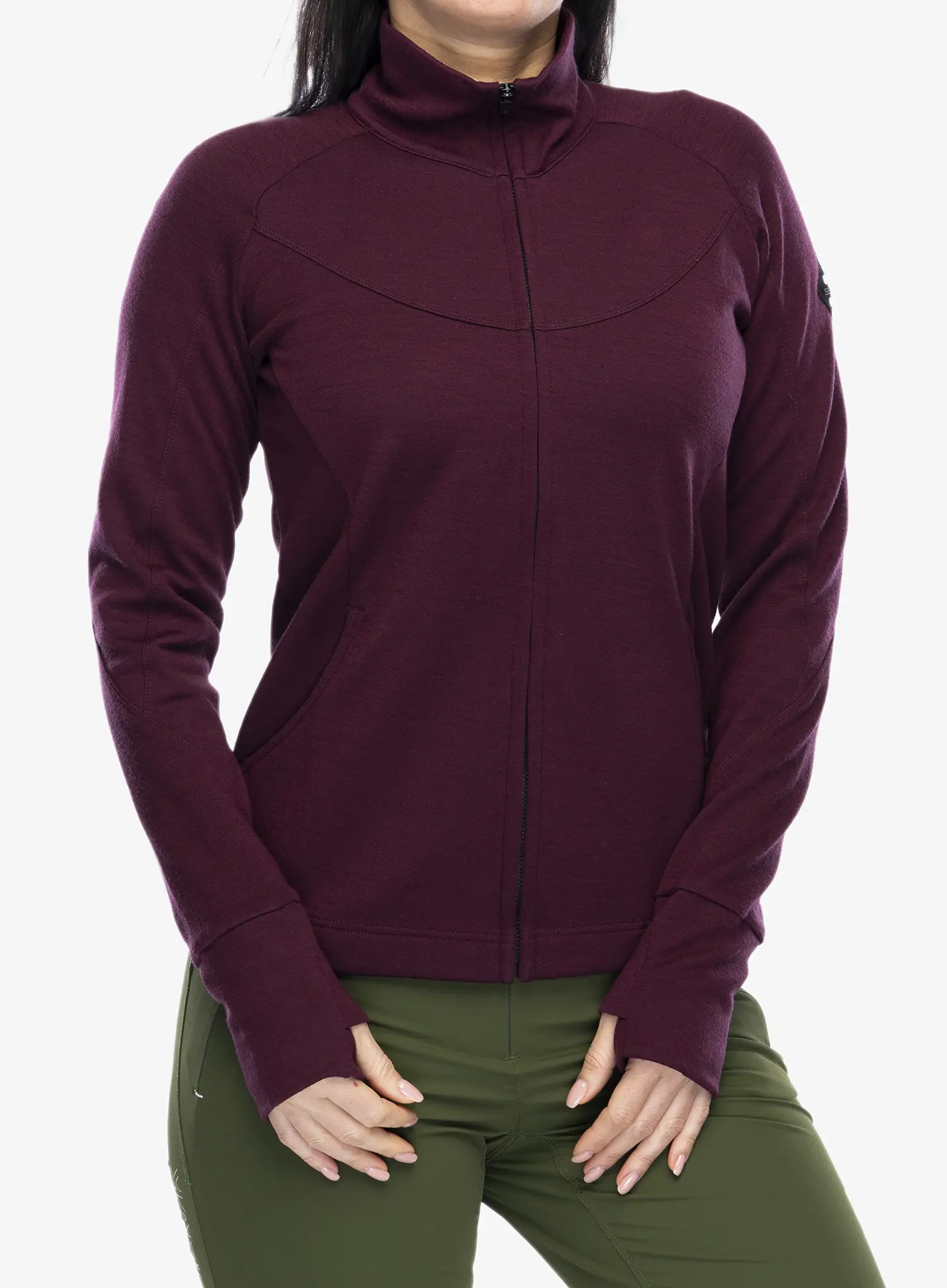 Кофта жіноча Sensor Merino Upper Fleece Full Zip - port red