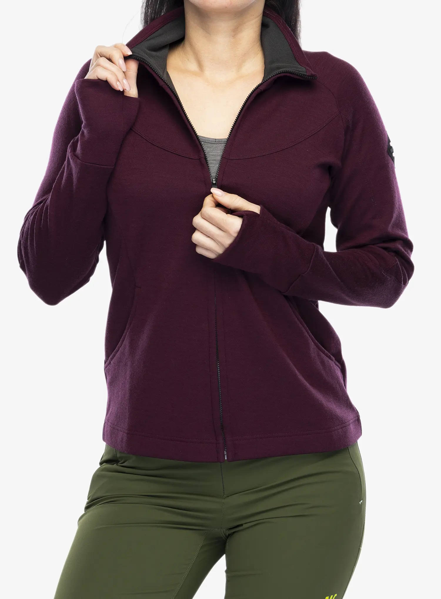Кофта жіноча Sensor Merino Upper Fleece Full Zip - port red