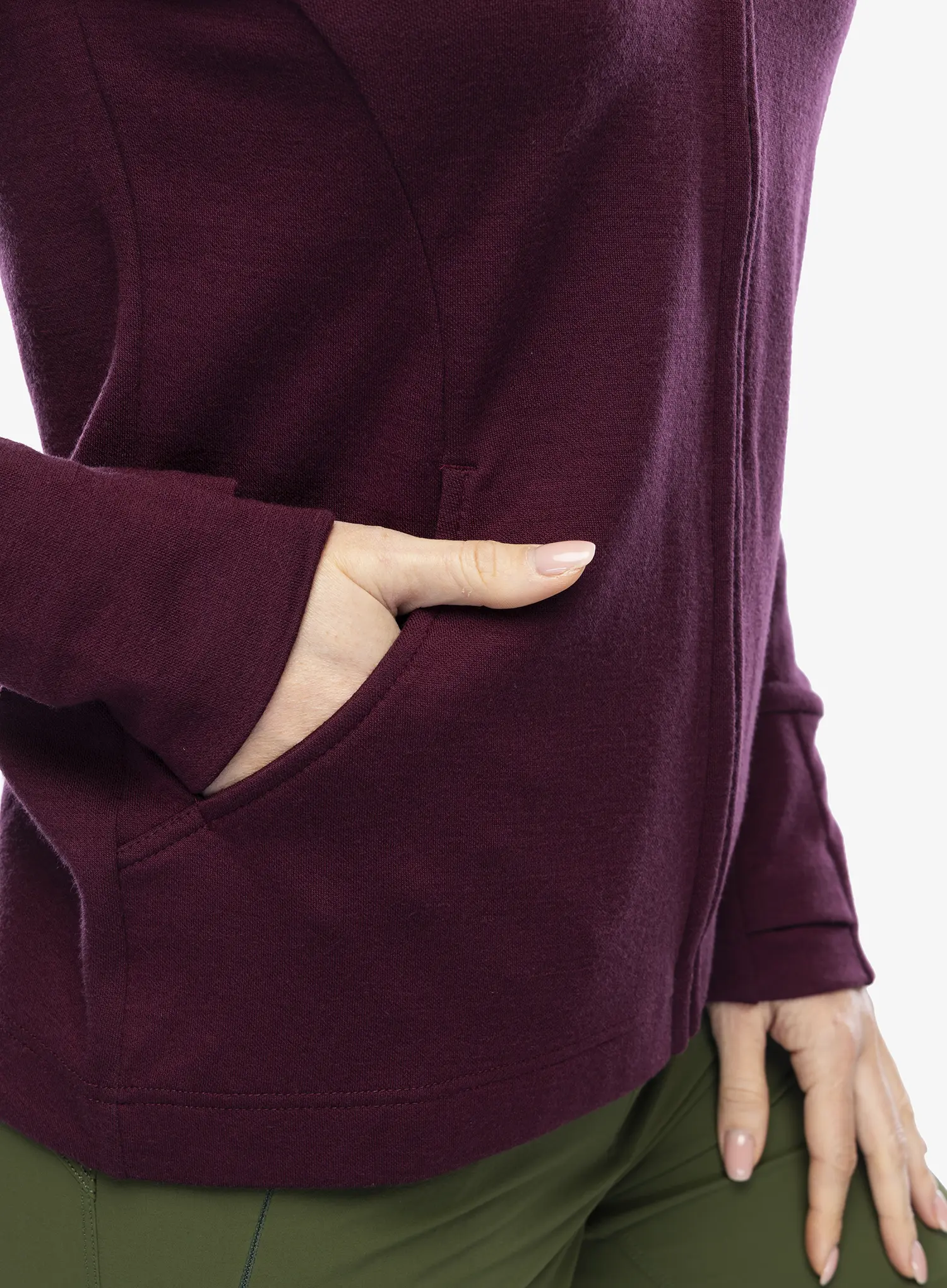 Кофта жіноча Sensor Merino Upper Fleece Full Zip - port red