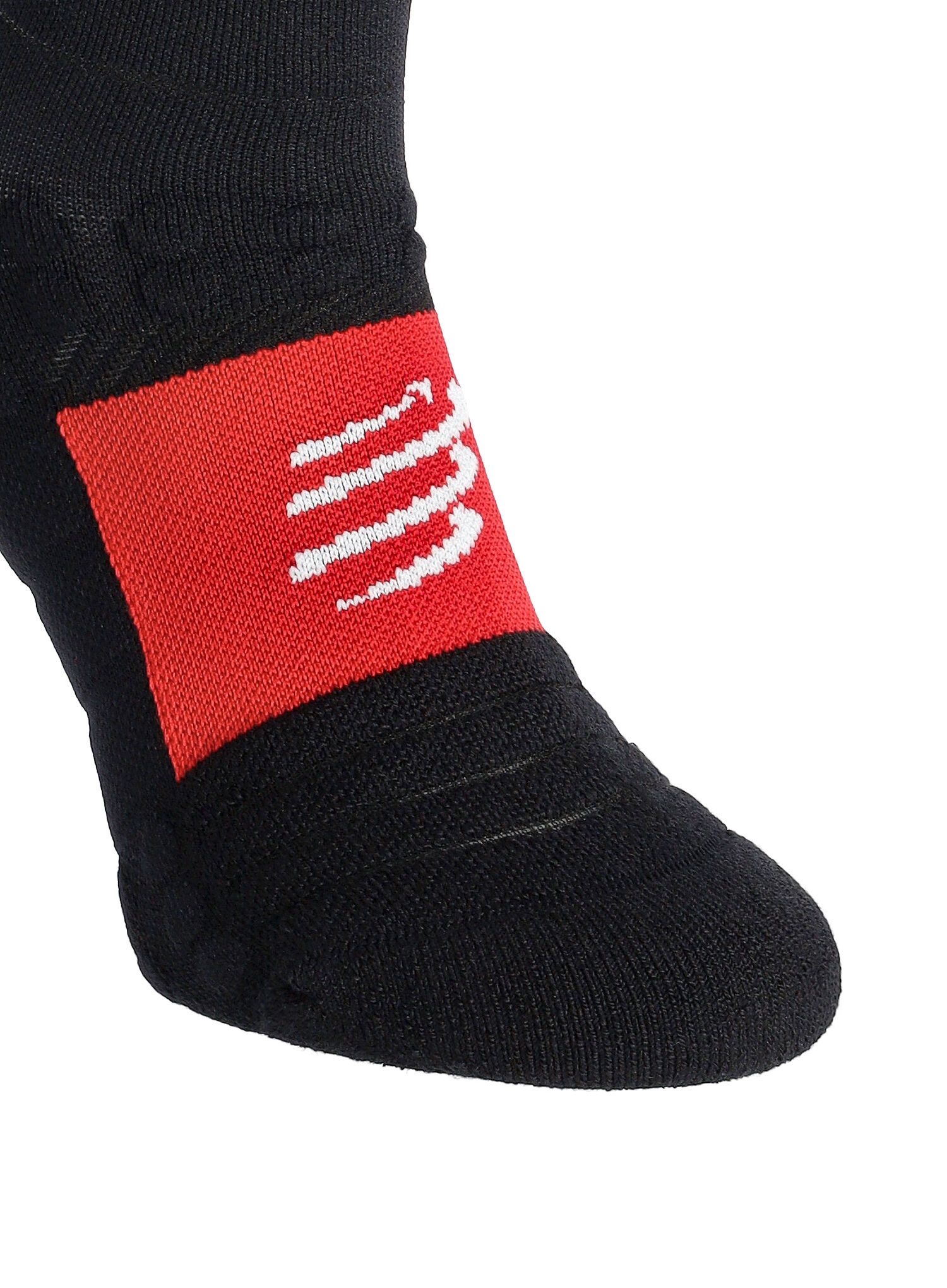 Шкарпетки для бігу Compressport Pro Racing Socks Winter Run - black/high risk red