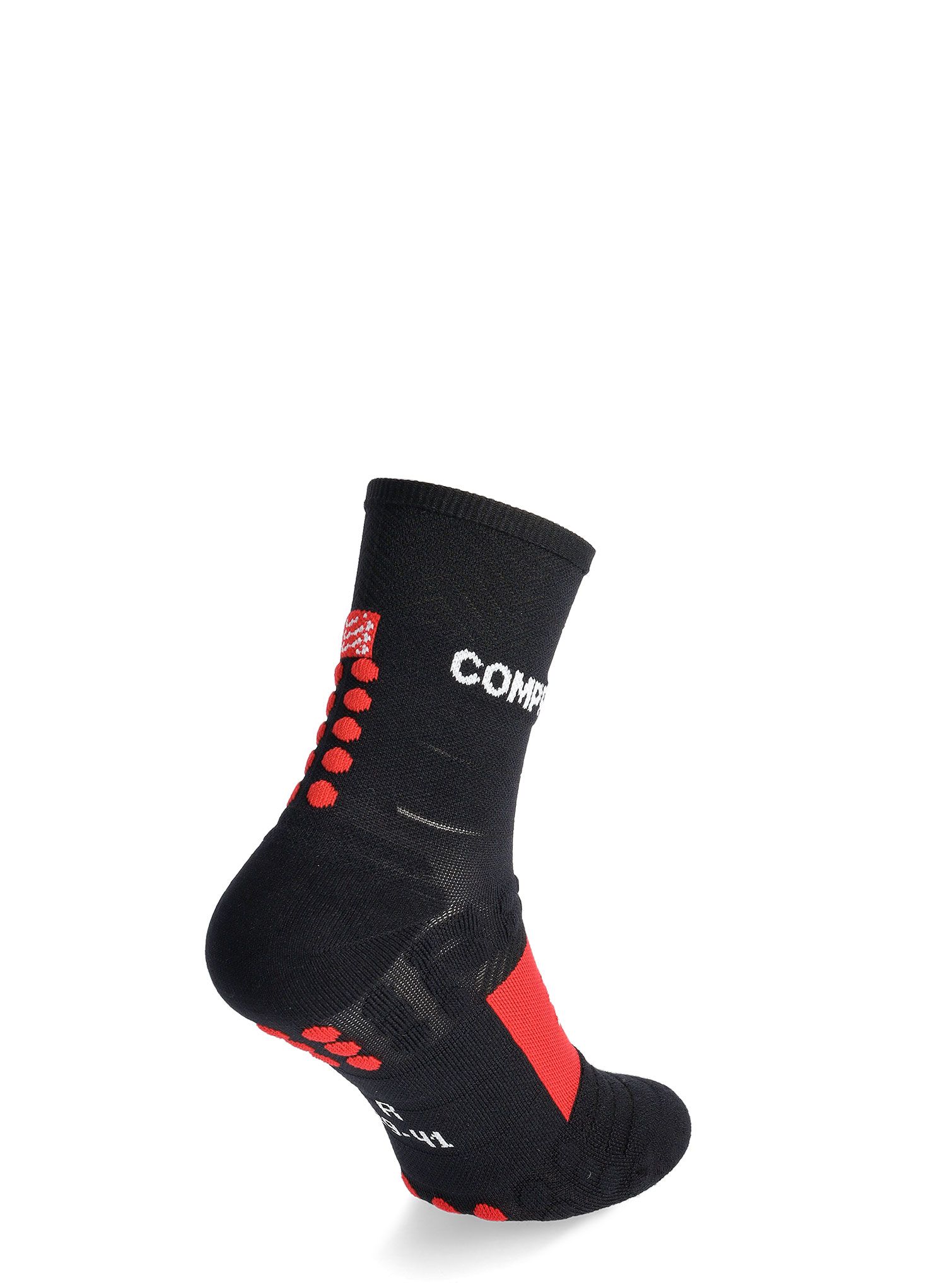 Шкарпетки для бігу Compressport Pro Racing Socks Winter Run - black/high risk red