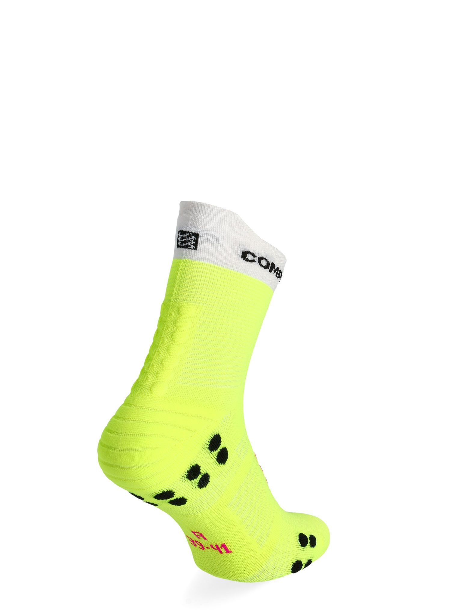 Шкарпетки для бігу Compressport Pro Racing Socks v4.0 Run High - safe yellow/white