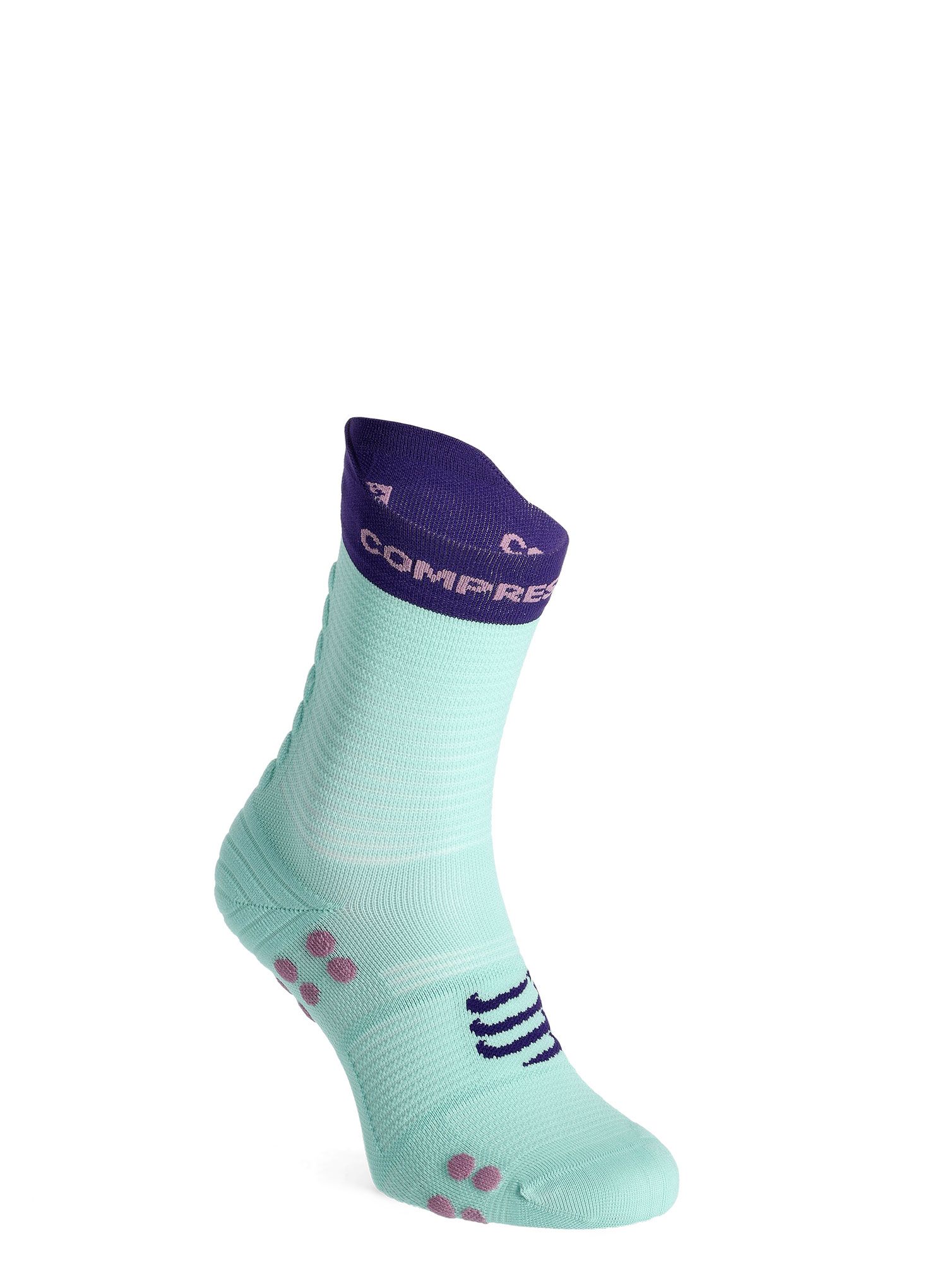 Шкарпетки для бігу Compressport Pro Racing Socks v4.0 Run High - shell blue/purple