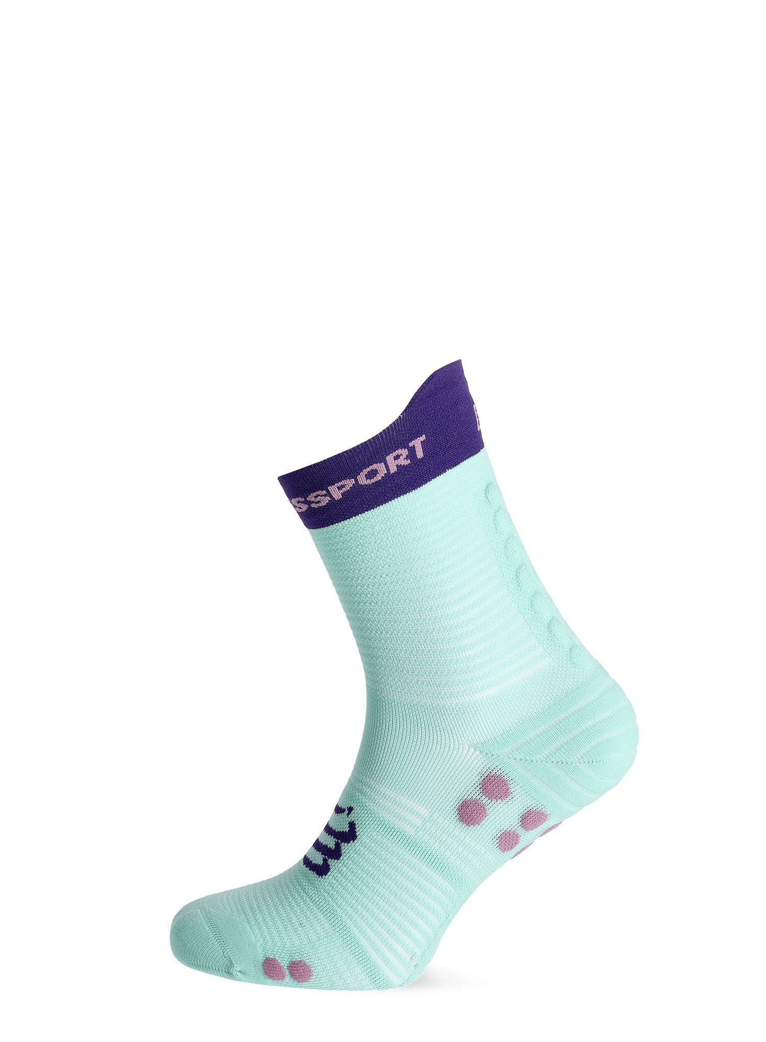 Шкарпетки для бігу Compressport Pro Racing Socks v4.0 Run High - shell blue/purple