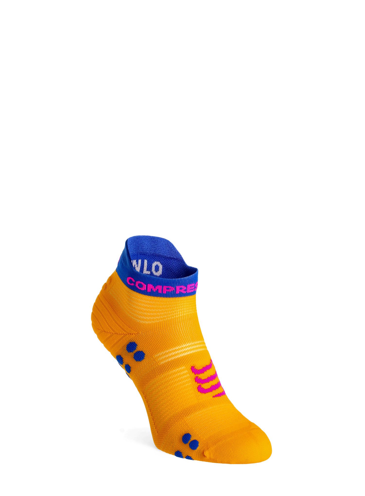 Шкарпетки для бігу Compressport Pro Racing Socks v4.0 Run Low - saffron/dazz blue