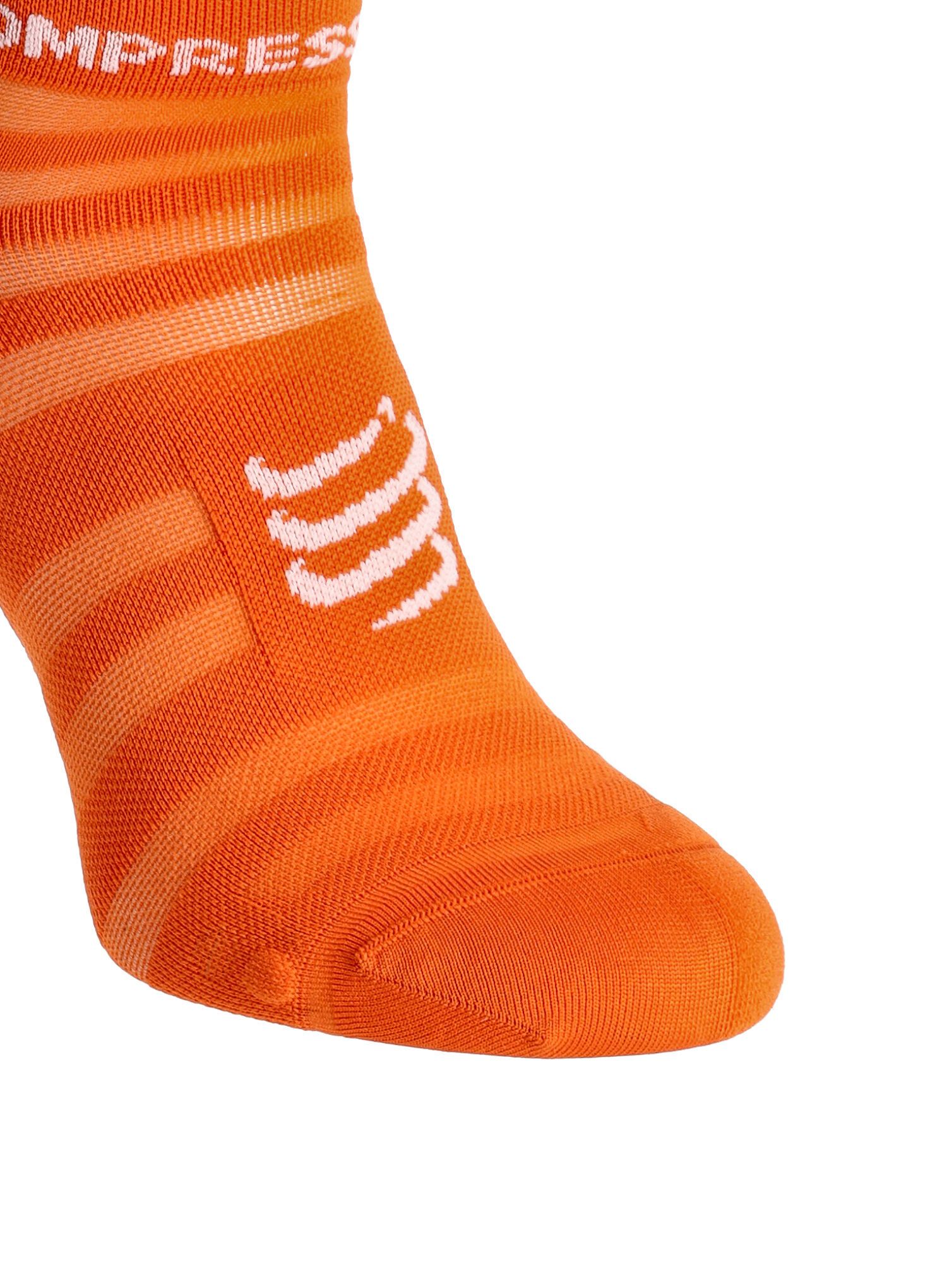 Шкарпетки для бігу Compressport Pro Racing Socks v4.0 Ultralight Run Low - fire/white