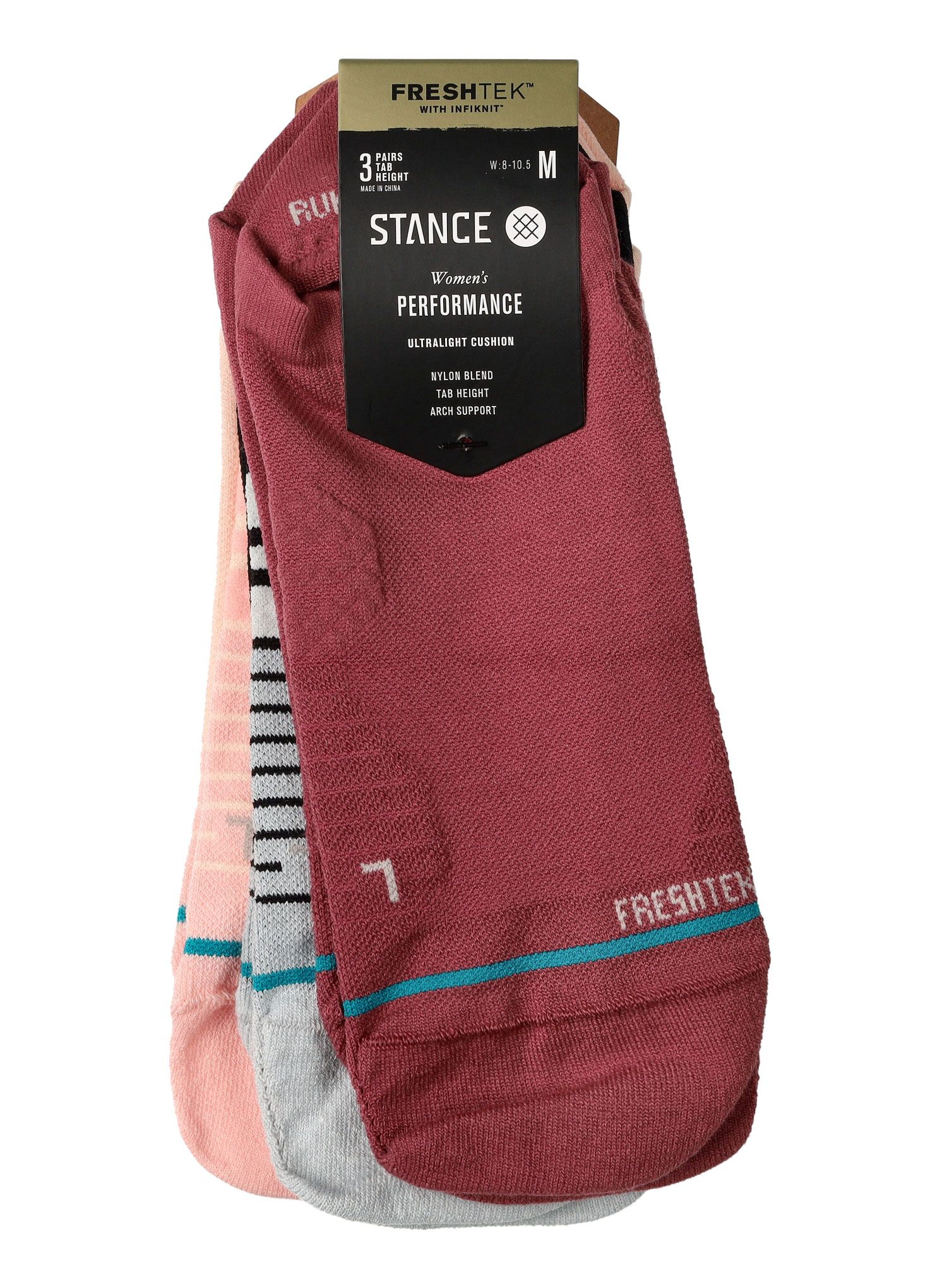 Шкарпетки для бігу жіночі Stance Circuit 3 Pack - rebelrose