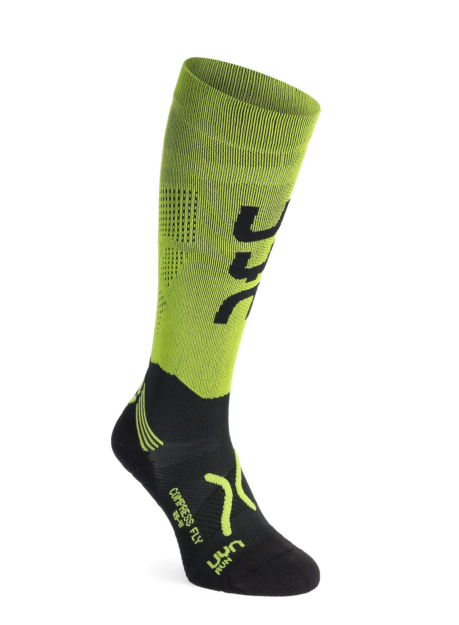 Шкарпетки компресійні для бігу UYN Run Comperssion Fly - green/black