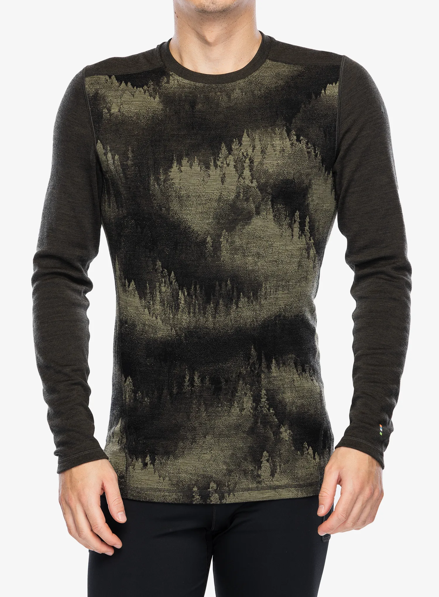 Термокофта SmartWool Merino 250 Baselayer Crew - north woods foggy pines
