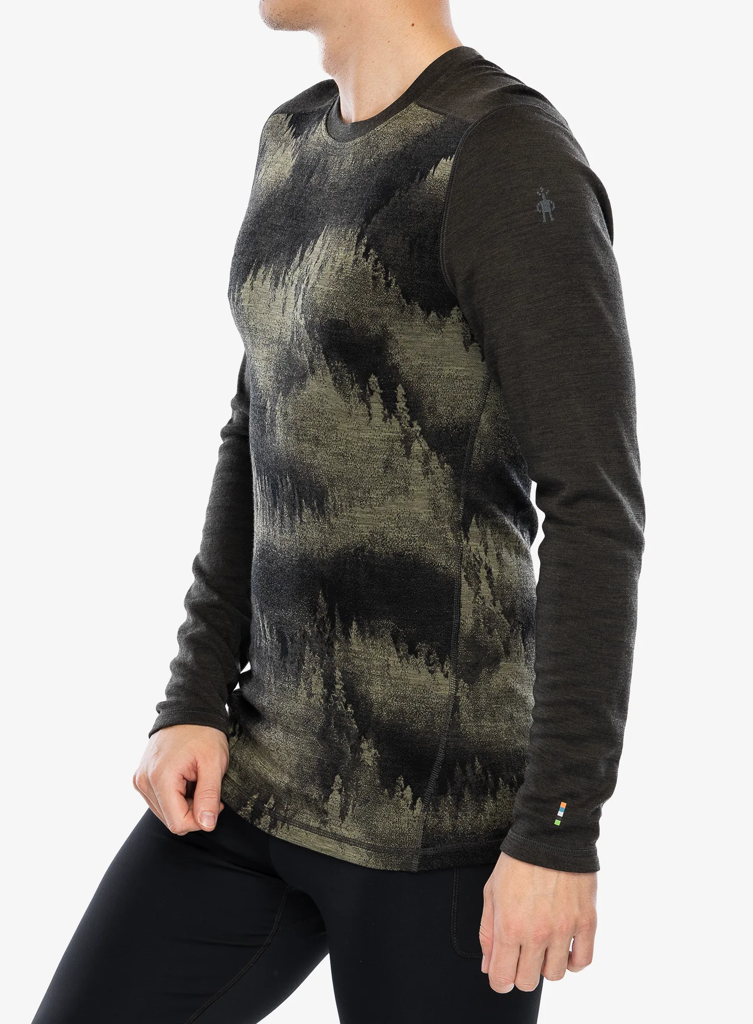 Термокофта SmartWool Merino 250 Baselayer Crew - north woods foggy pines