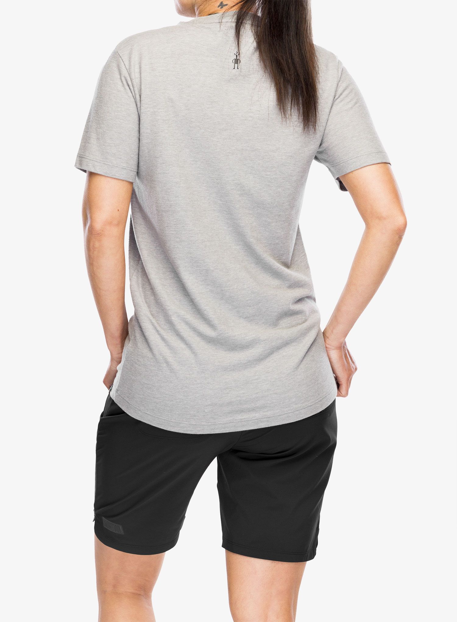 Футболка з принтом Smartwool Bear Label Graphic Short Sleeve Tee - light gray heather