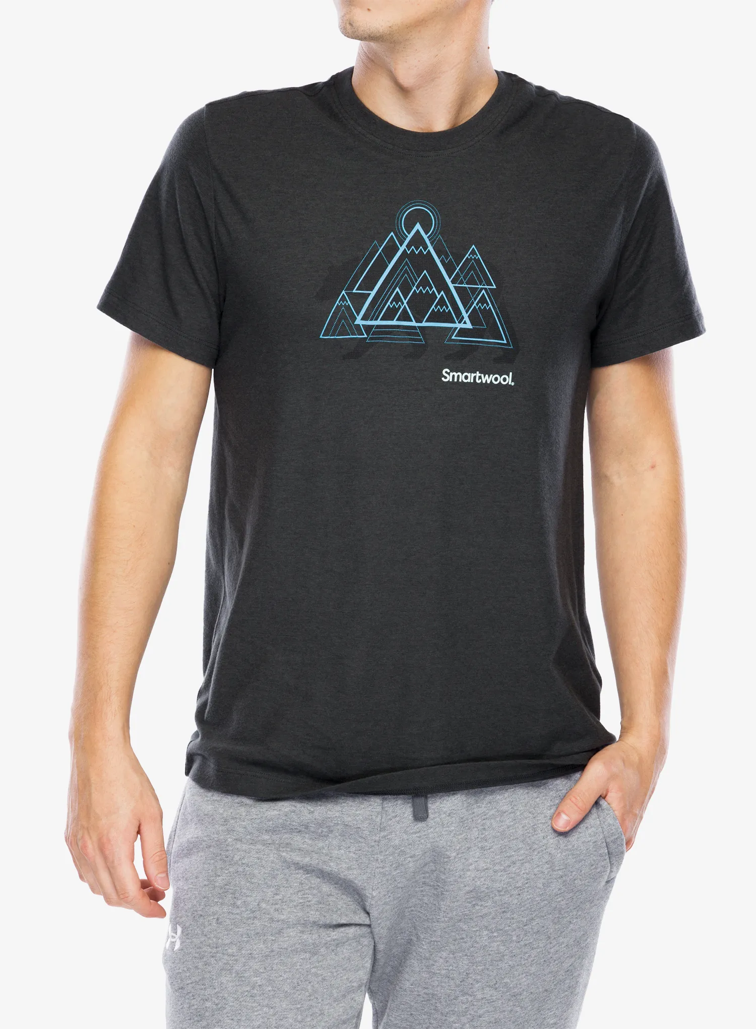 Футболка з принтом Smartwool Bear Range Graphic Short Sleeve Tee - charcoal