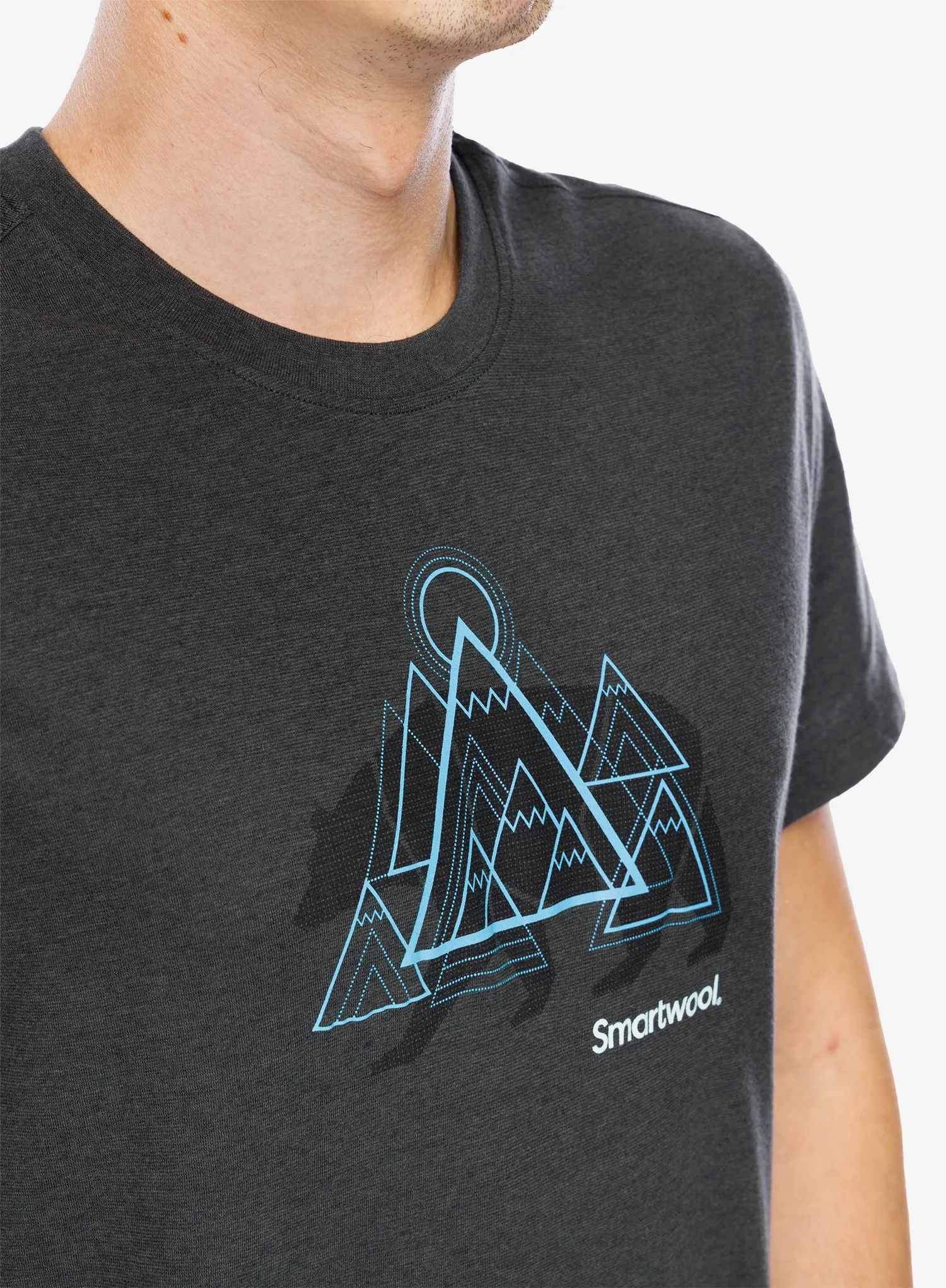 Футболка з принтом Smartwool Bear Range Graphic Short Sleeve Tee - charcoal