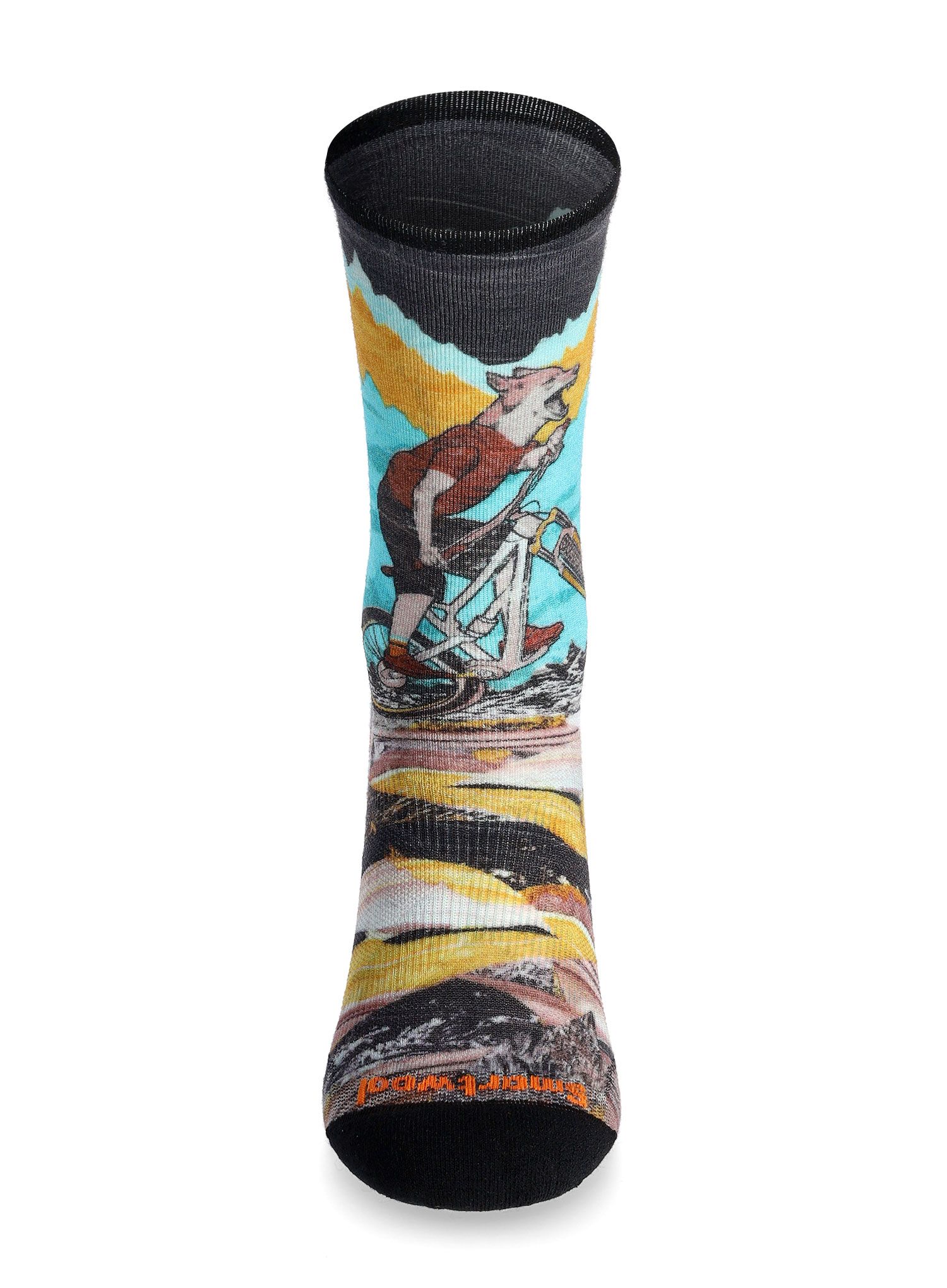 Велошкарпетки мтб Smartwool Bike Zero Cushion Wolf Print Crew Socks - multi color