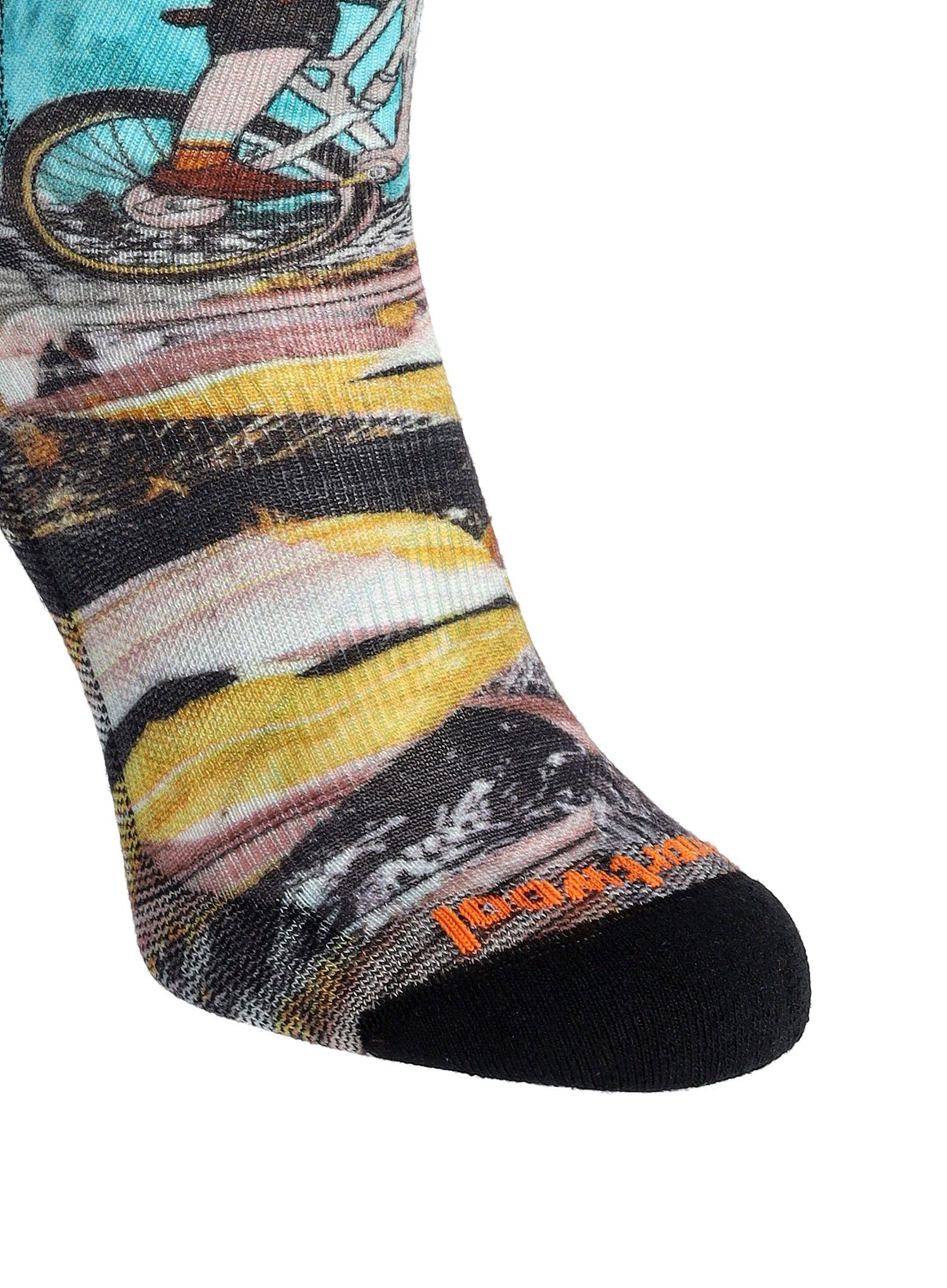 Велошкарпетки мтб Smartwool Bike Zero Cushion Wolf Print Crew Socks - multi color