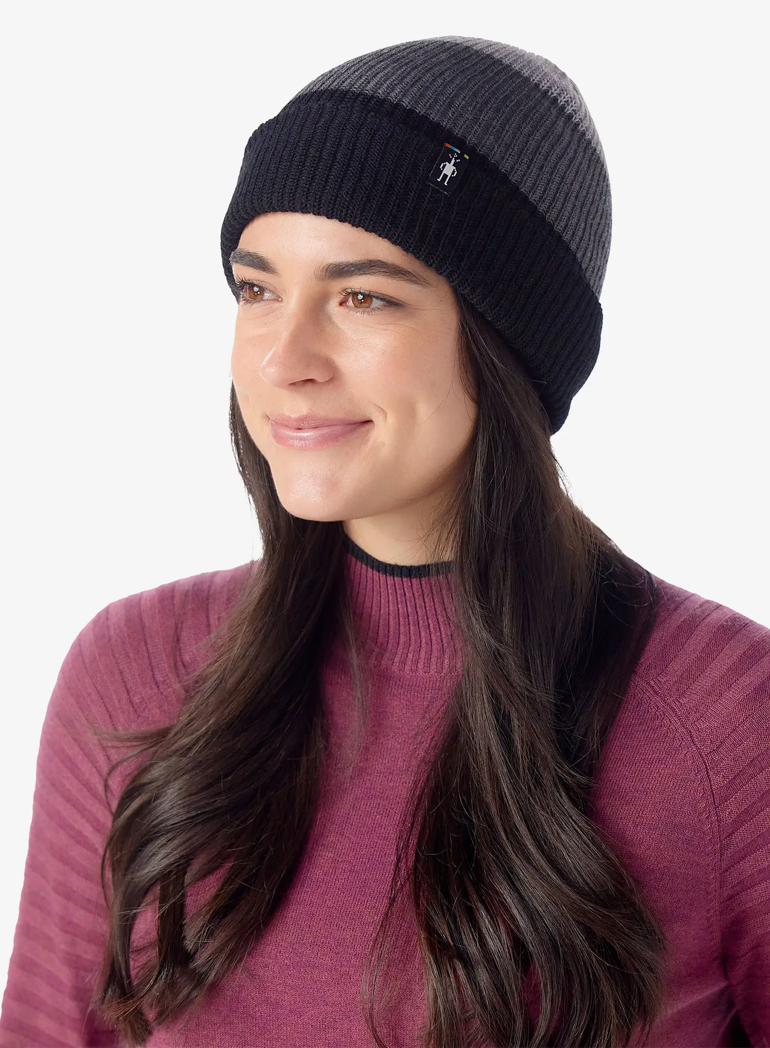 Шапка зимова Smartwool Cantar Colorblock Beanie - black