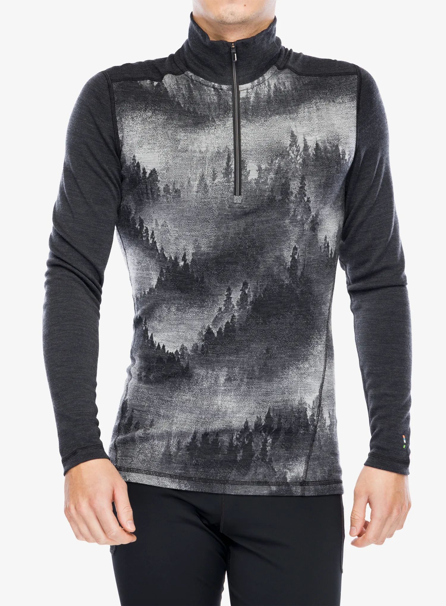 Термокофта Smartwool Classic Thermal Merino BL 1/4 Zip Boxed - charcoal foggy pines