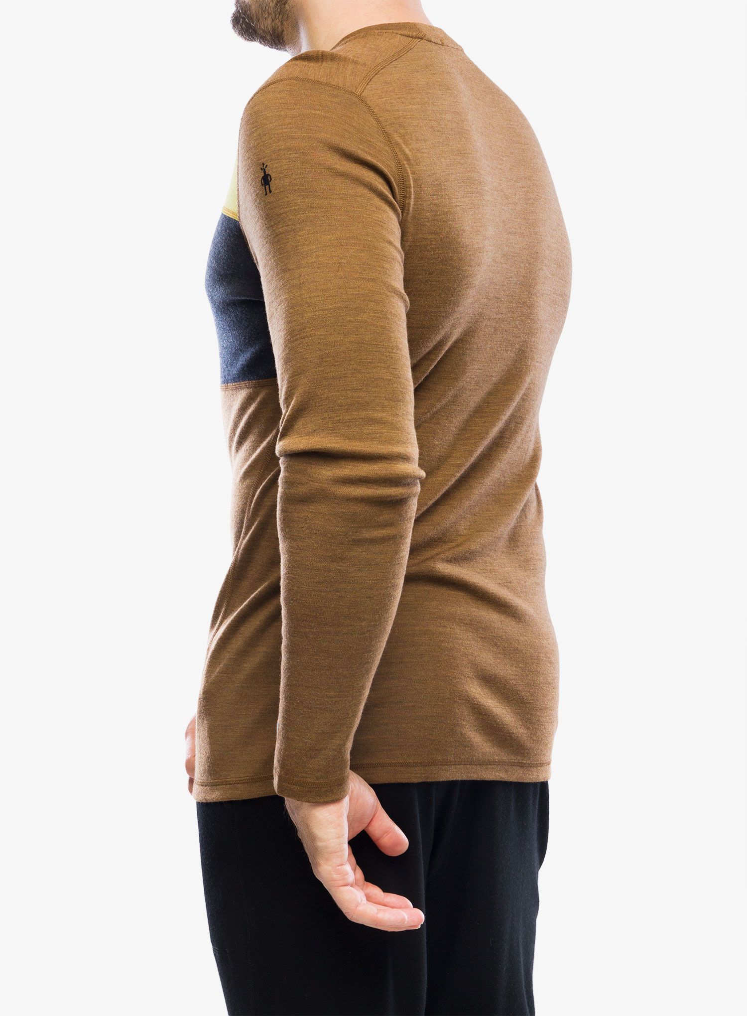 Термокофта Smartwool Classic Thermal Merino Base Layer Colorblock Crew Boxed - fox brown heather