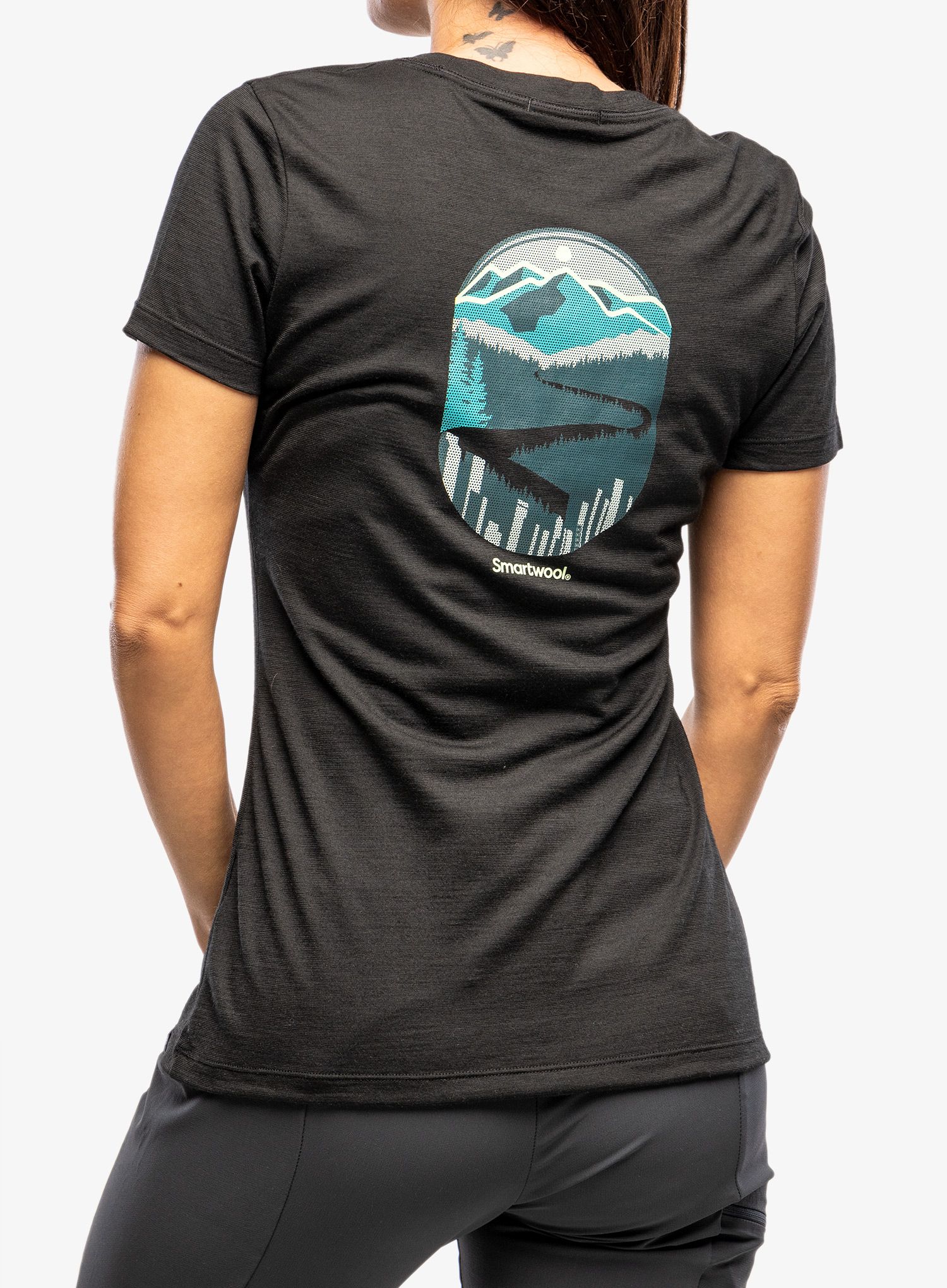 Футболка з мериноса жіноча Smartwool Denver Skyline Graphic Short Sleeve Tee - black