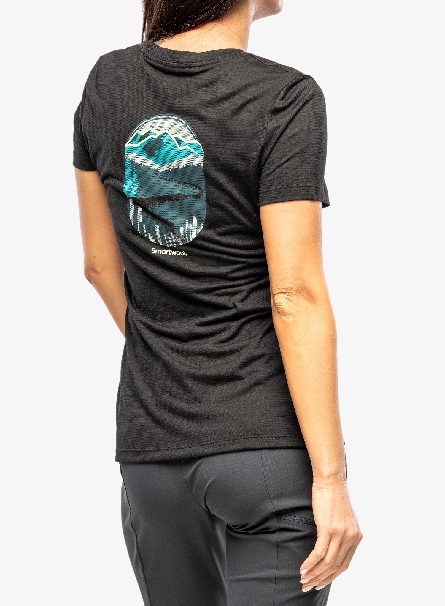 Футболка з мериноса жіноча Smartwool Denver Skyline Graphic Short Sleeve Tee - black