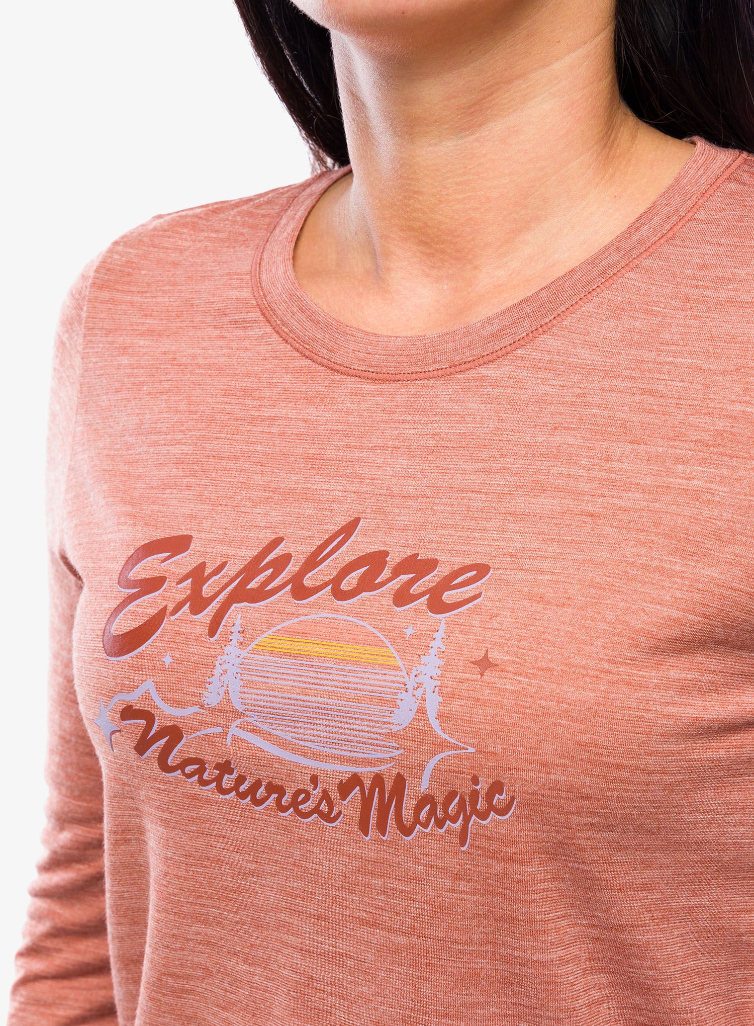 Лонгслів жіночий Smartwool Explore Nature's Magic Graphic Long Sleeve Tee - heather