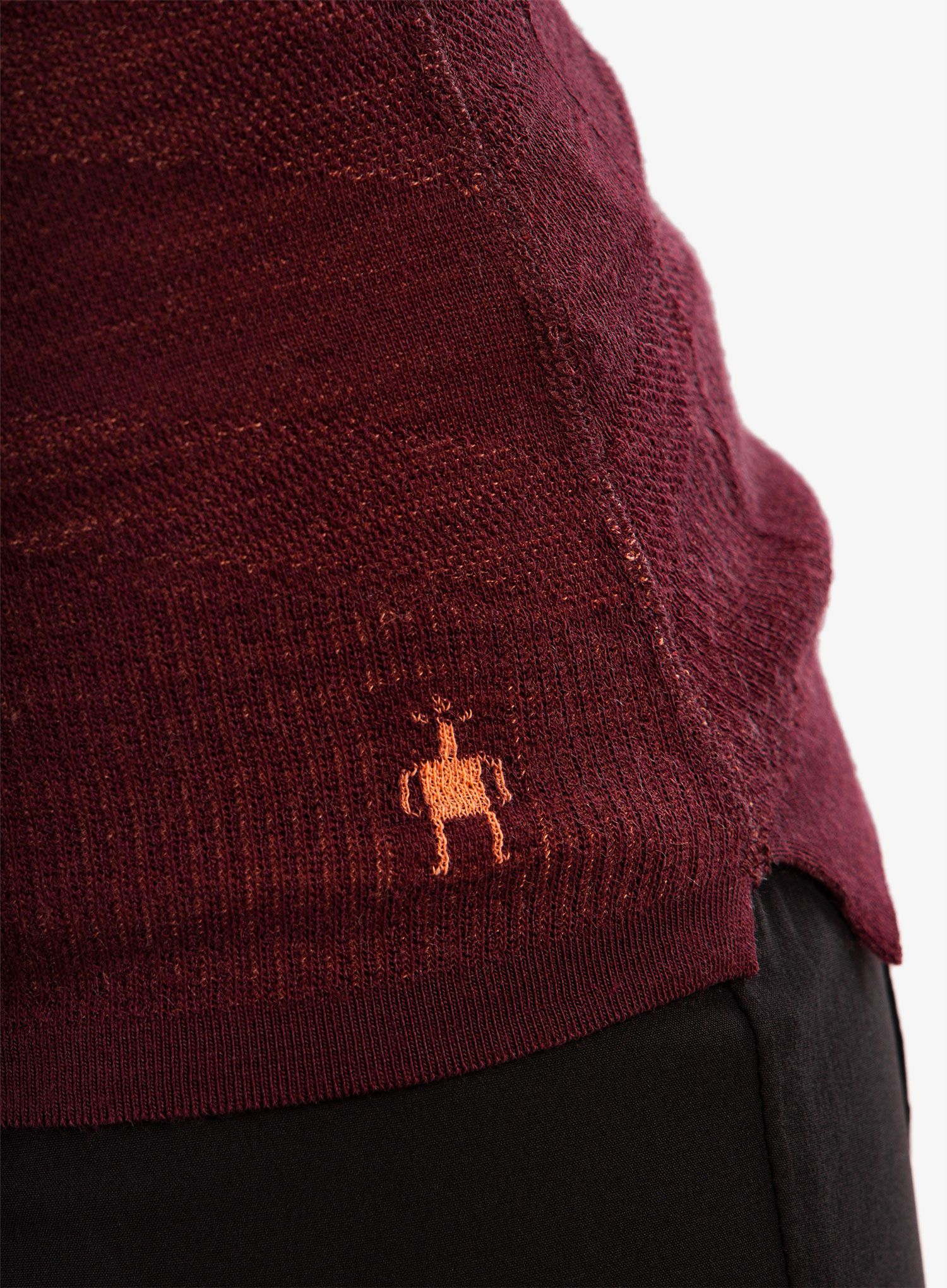 Термокофта жіноча Smartwool Intraknit Merino Crew - black cherry