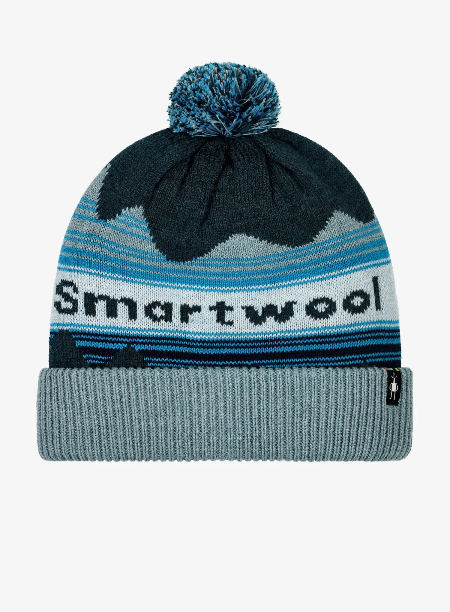 Шапка зимова Smartwool Knit Winter Pattern POM Beanie - twilight blue heather