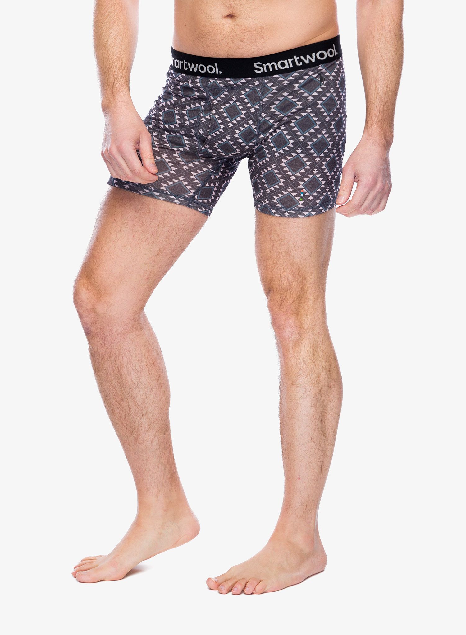 Боксери  Smartwool Merino Print Boxer Brief Boxed - medium gray
