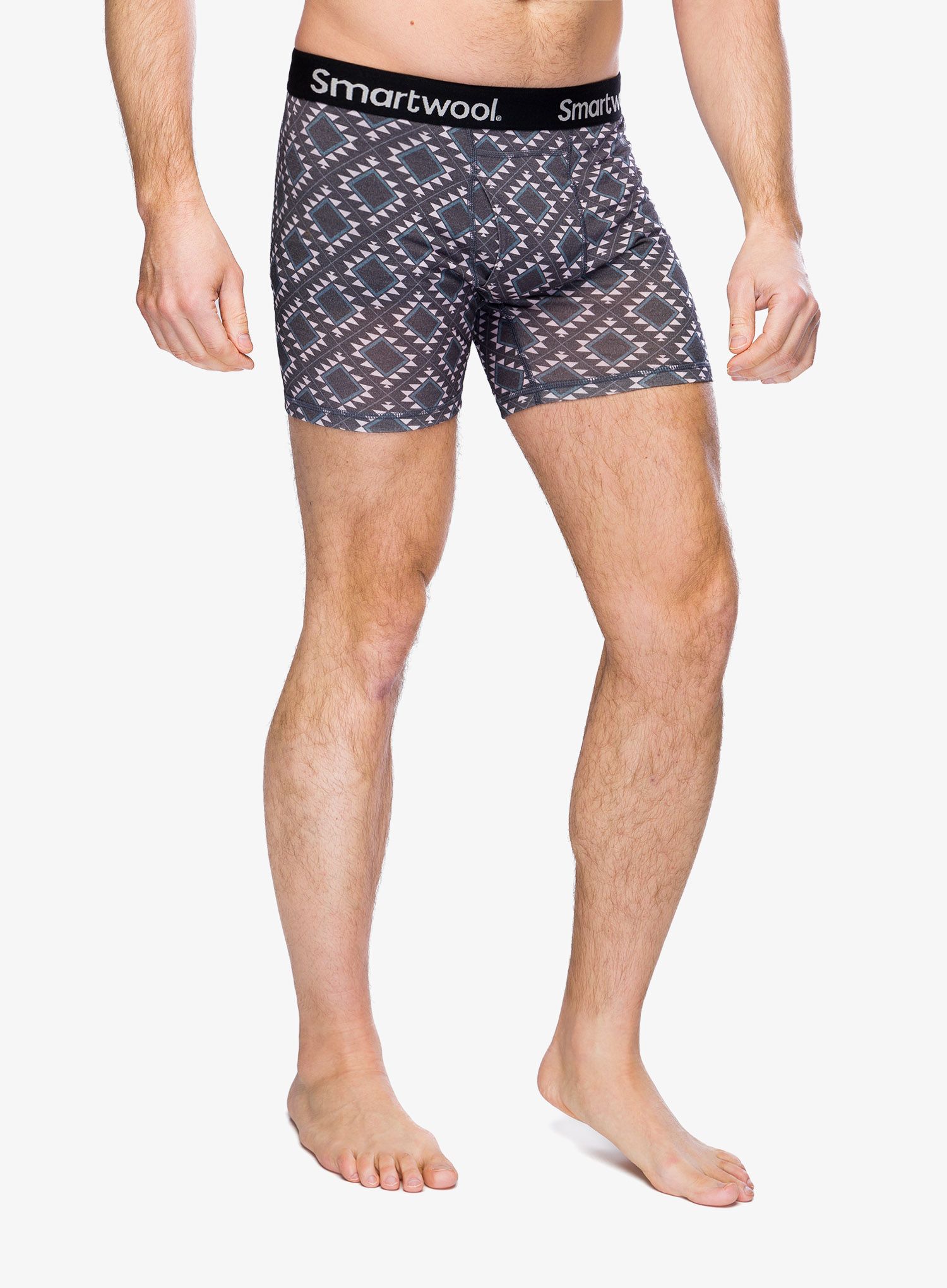 Боксери  Smartwool Merino Print Boxer Brief Boxed - medium gray
