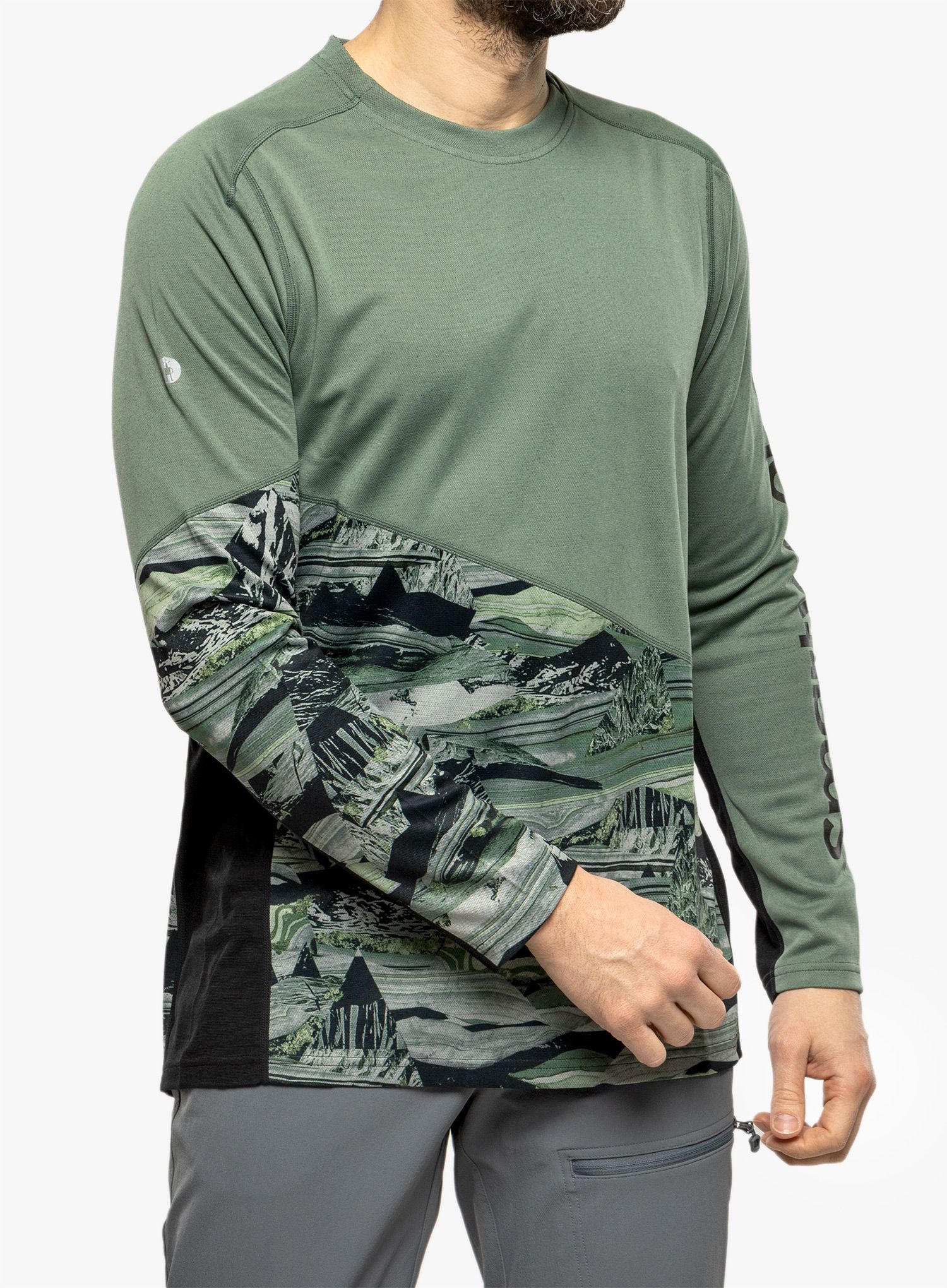 Кофта мтб Smartwool Mountain Bike LS Jersey - sage marble giants