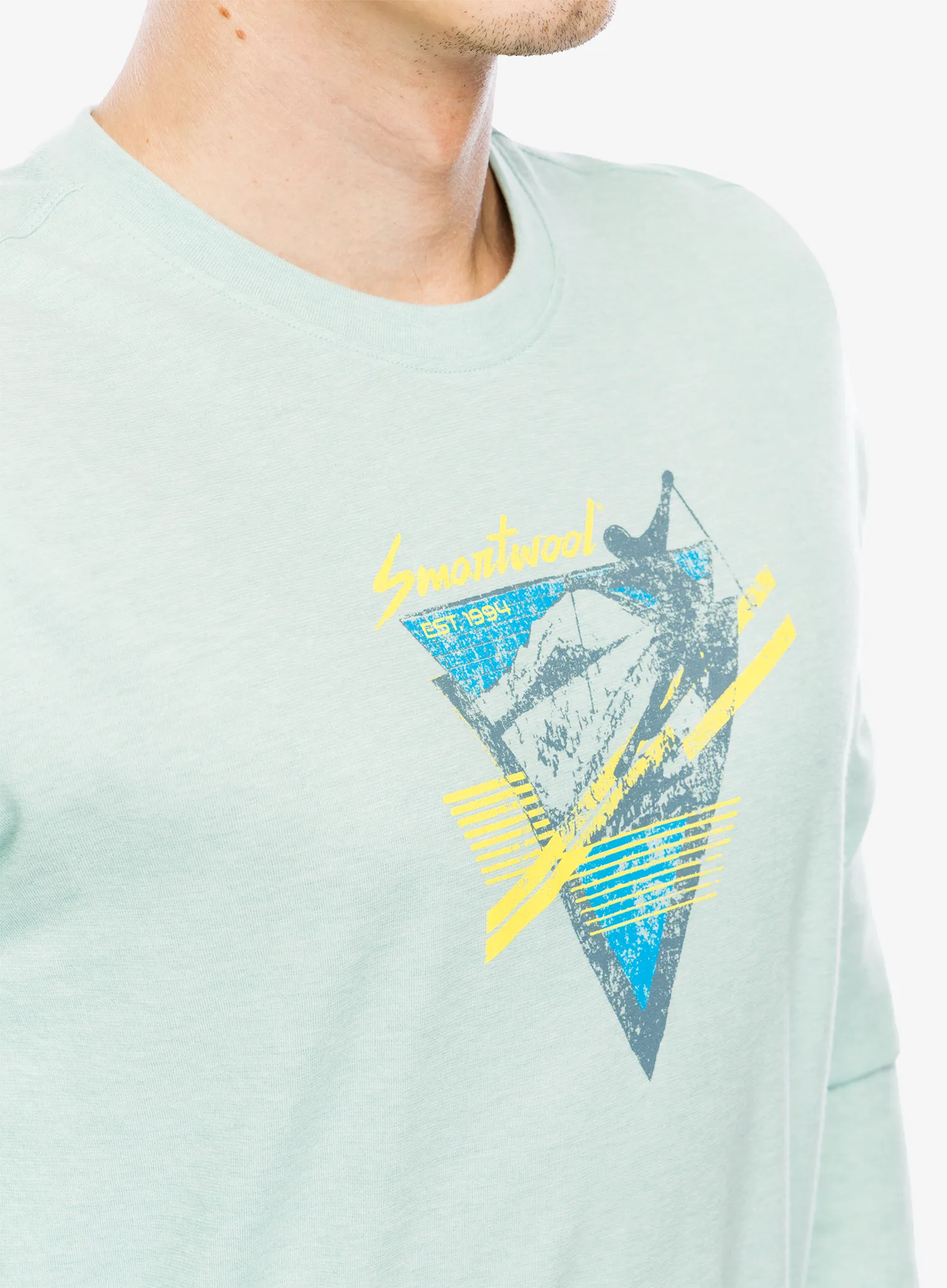 Кофта без каптура Smartwool Original Shred Graphic Long Sleeve Tee - arctic green