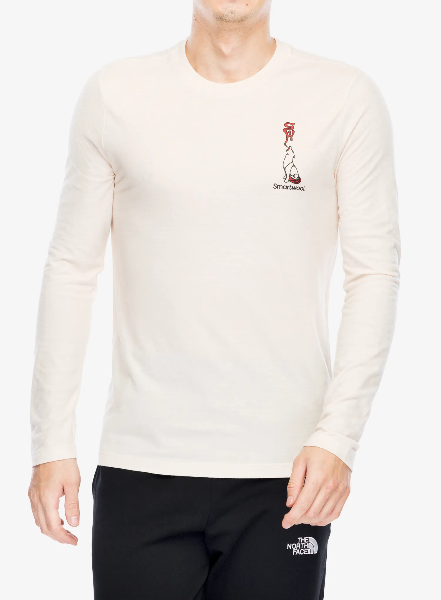 Кофта без каптура Smartwool Ski Circus Graphic Long Sleeve Tee Slim Fit - almond