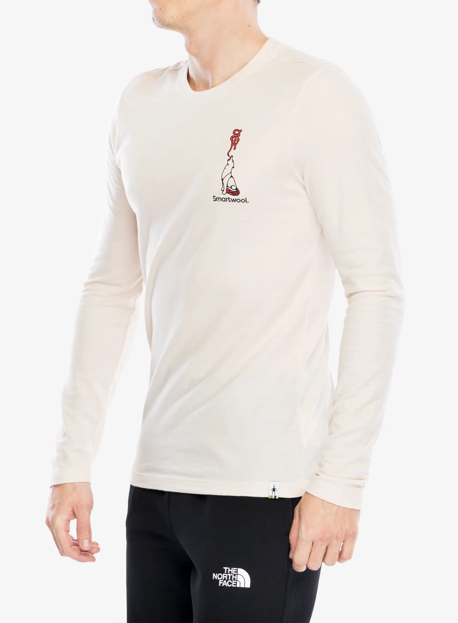 Кофта без каптура Smartwool Ski Circus Graphic Long Sleeve Tee Slim Fit - almond