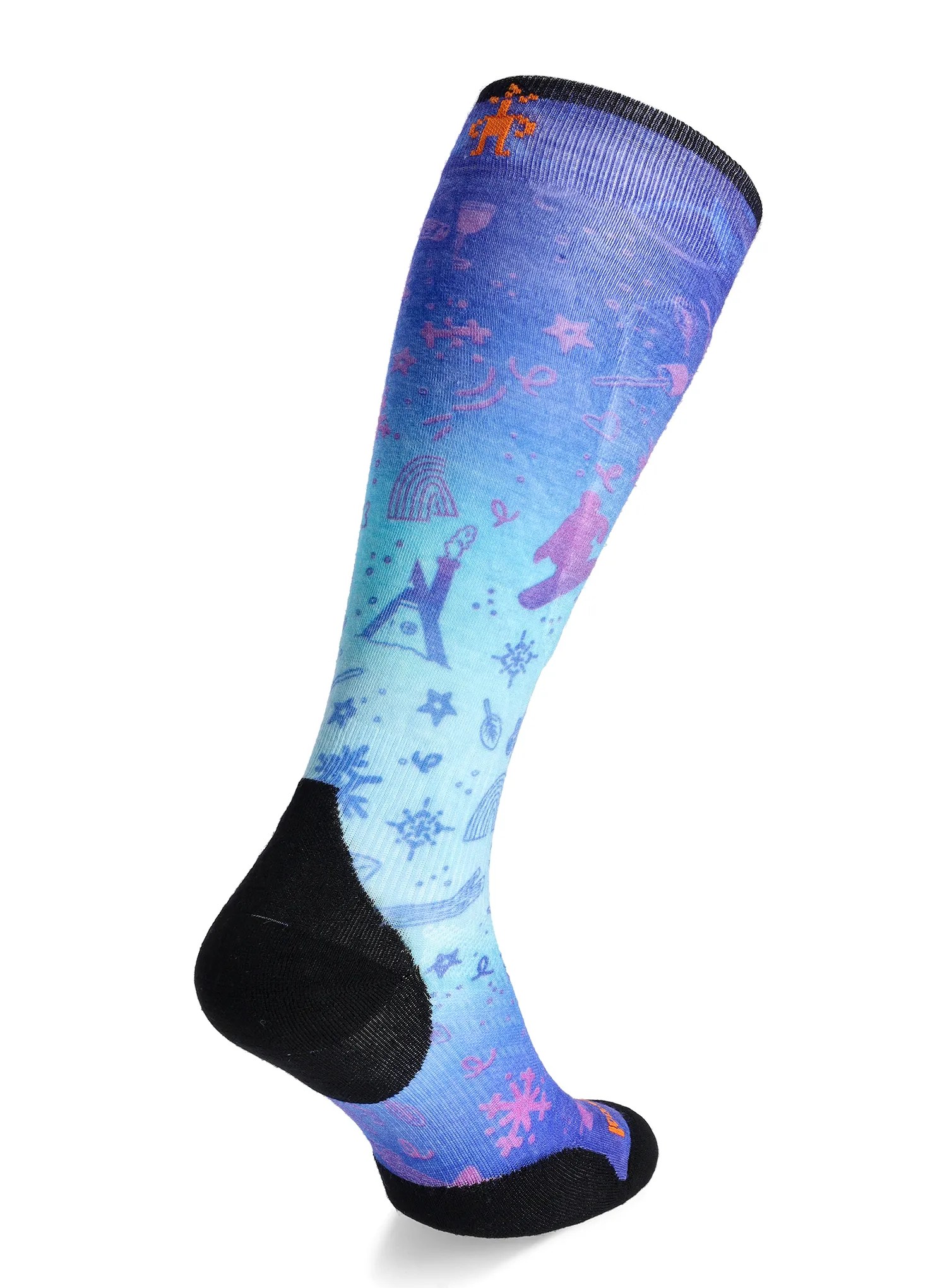 Шкарпетки лижні Smartwool Ski Targeted Cushion Nature Doodles Print OTC Socks - capri