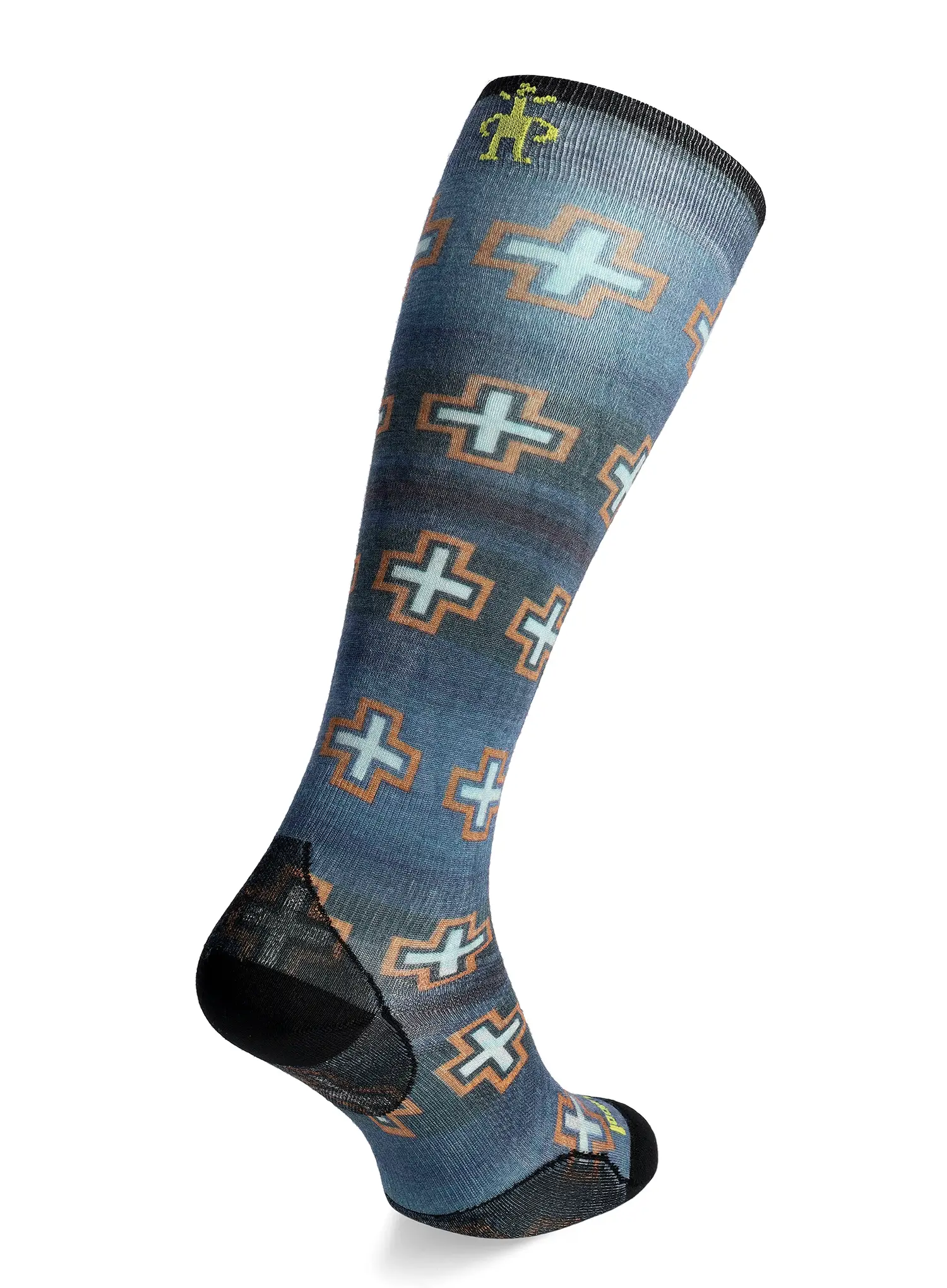 Шкарпетки лижні Smartwool Ski Zero Cushion Paths Crossed Print OTC Socks - deep navy