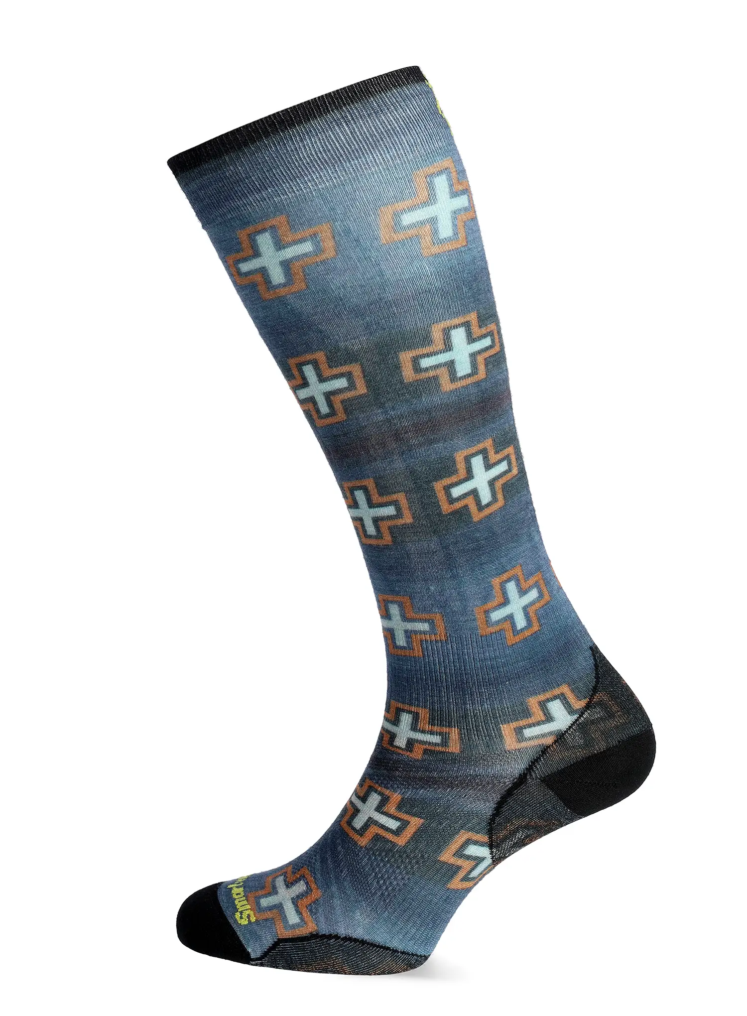 Шкарпетки лижні Smartwool Ski Zero Cushion Paths Crossed Print OTC Socks - deep navy