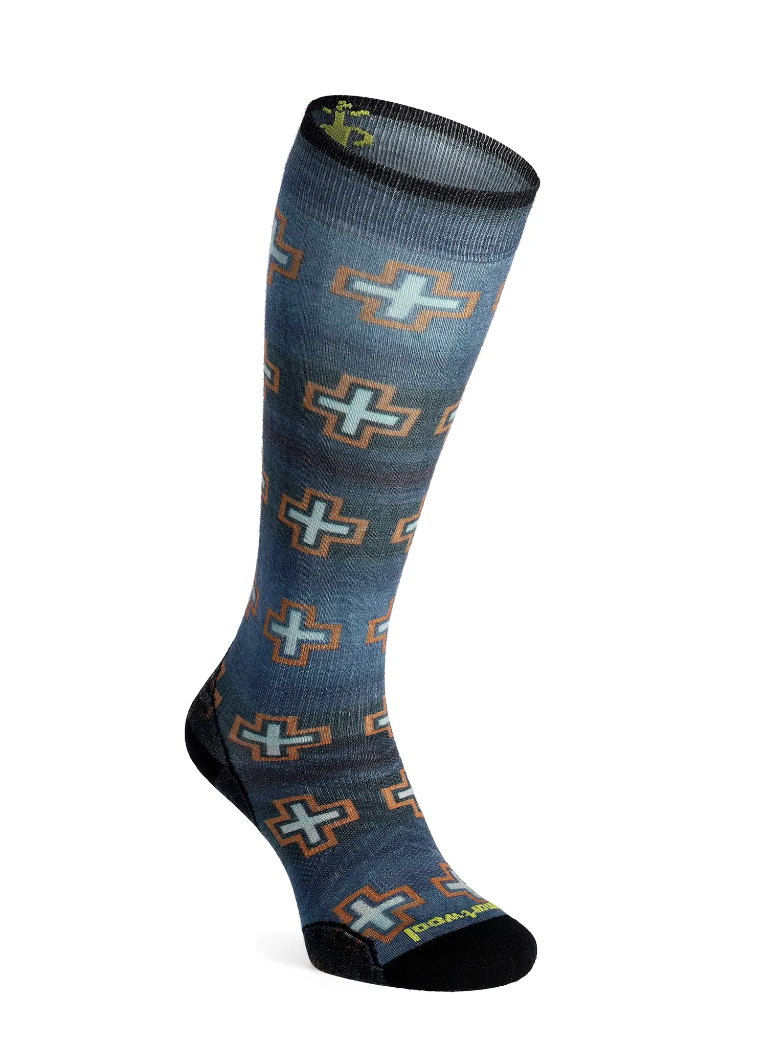 Шкарпетки лижні Smartwool Ski Zero Cushion Paths Crossed Print OTC Socks - deep navy