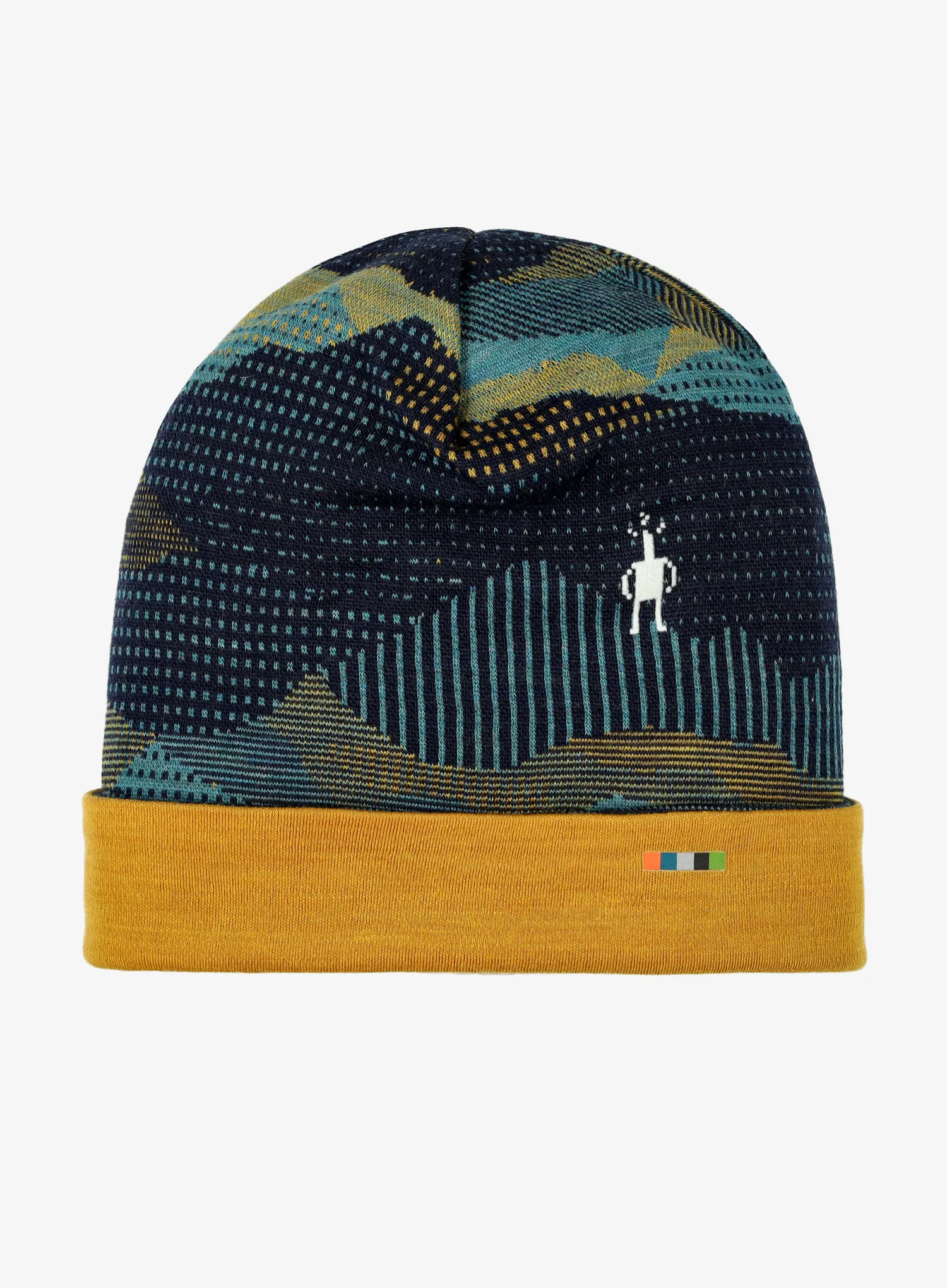 Шапка дитяча Smartwool Thermal Merino Reversible Cuffed Beanie - blueberry mtn scape