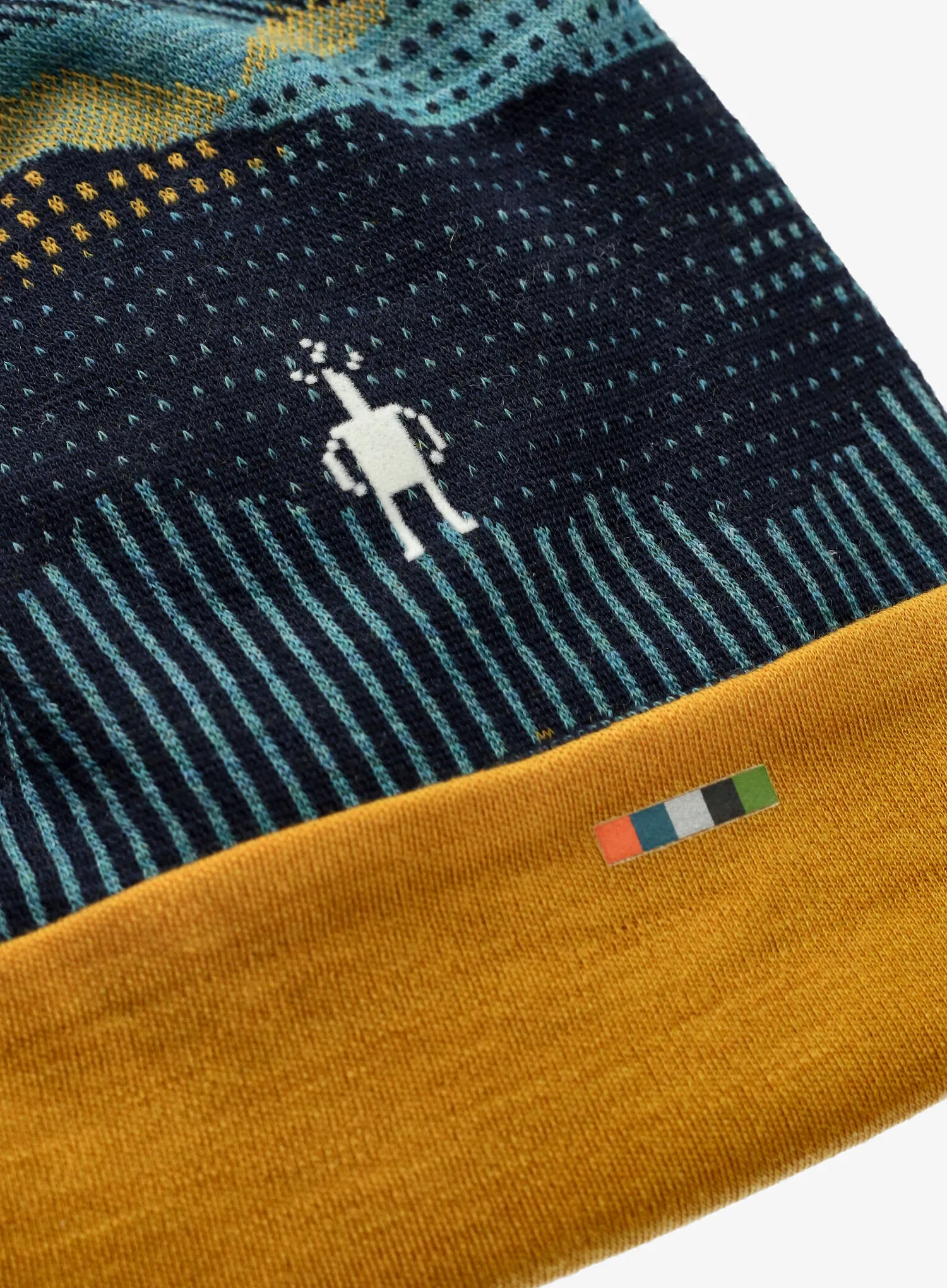 Шапка дитяча Smartwool Thermal Merino Reversible Cuffed Beanie - blueberry mtn scape