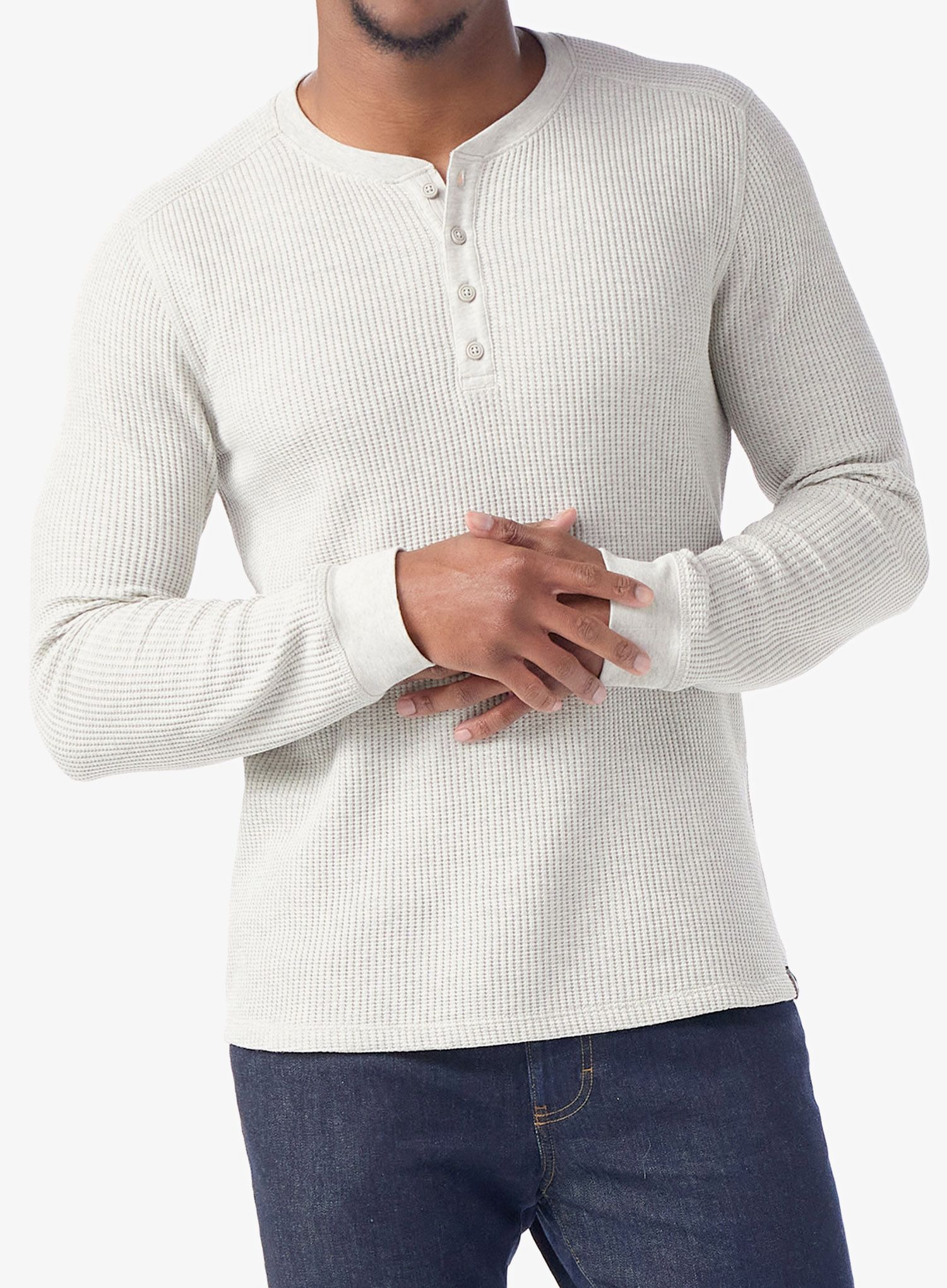 Кофта без каптура Smartwool Waffle Long Sleeve Henley - ash heather