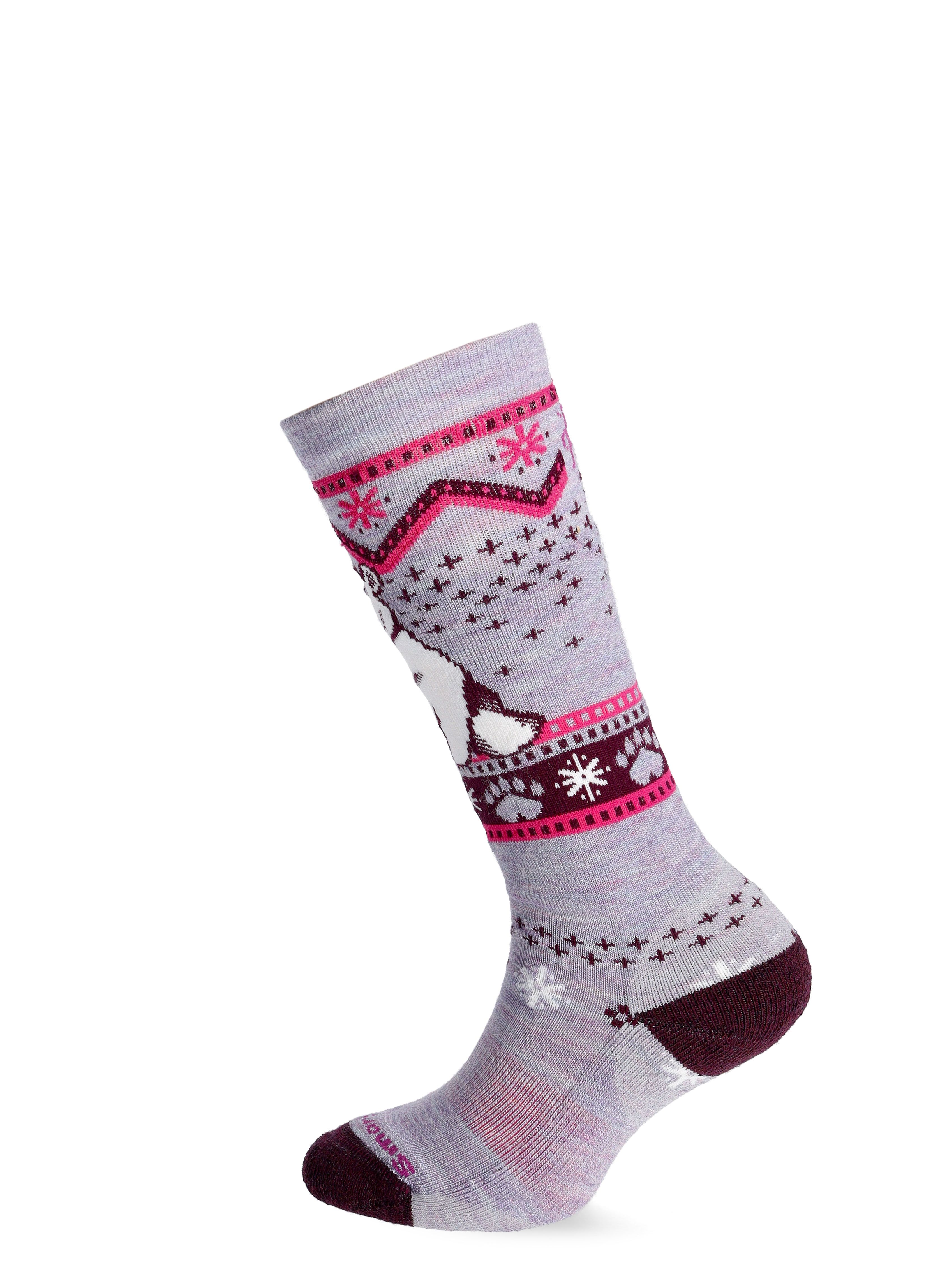 Шкарпетки дитячі Smartwool Wintersport Full Cushion Polar Bear Pattern OTC  - purple eclipse