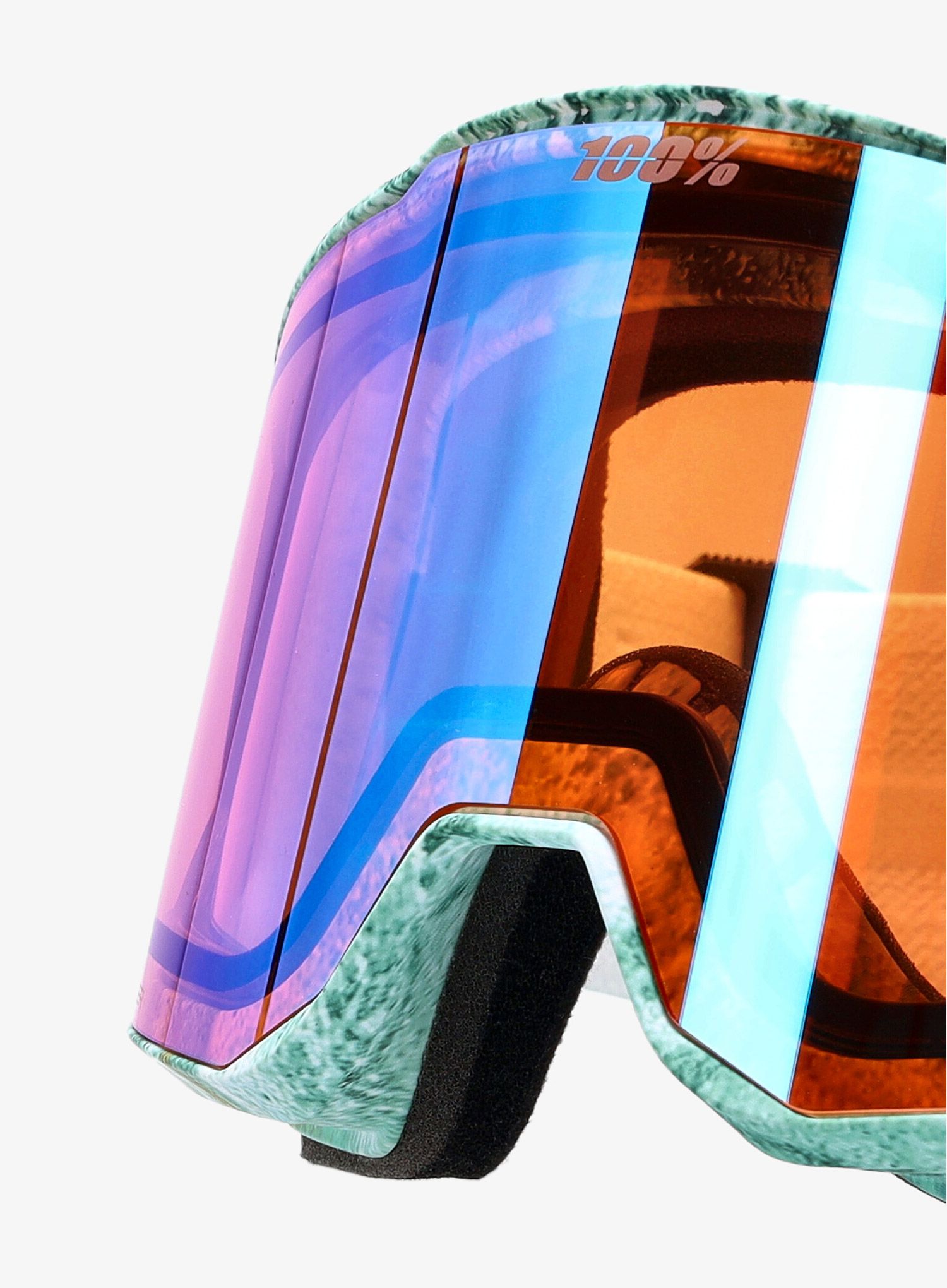 Окуляри лижні 100% Snowcraft XL Hiper - fossil express/mirror copper