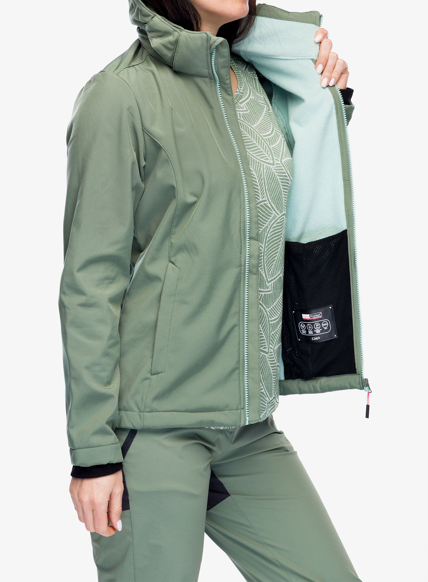 Softshell жіночий CMP Wilma Jacket Zip Hood - salvia