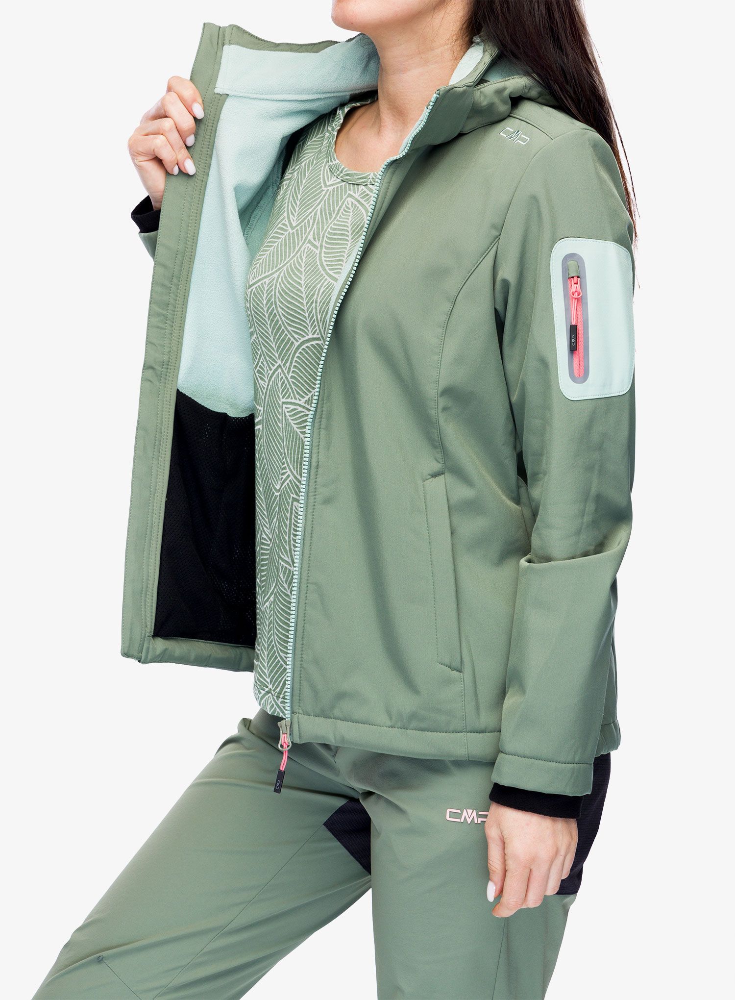 Softshell жіночий CMP Wilma Jacket Zip Hood - salvia