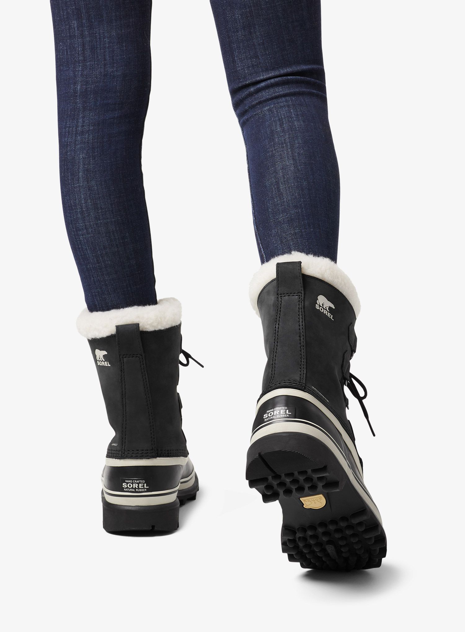 Черевики зимові жіночі Sorel Caribou - black/stone