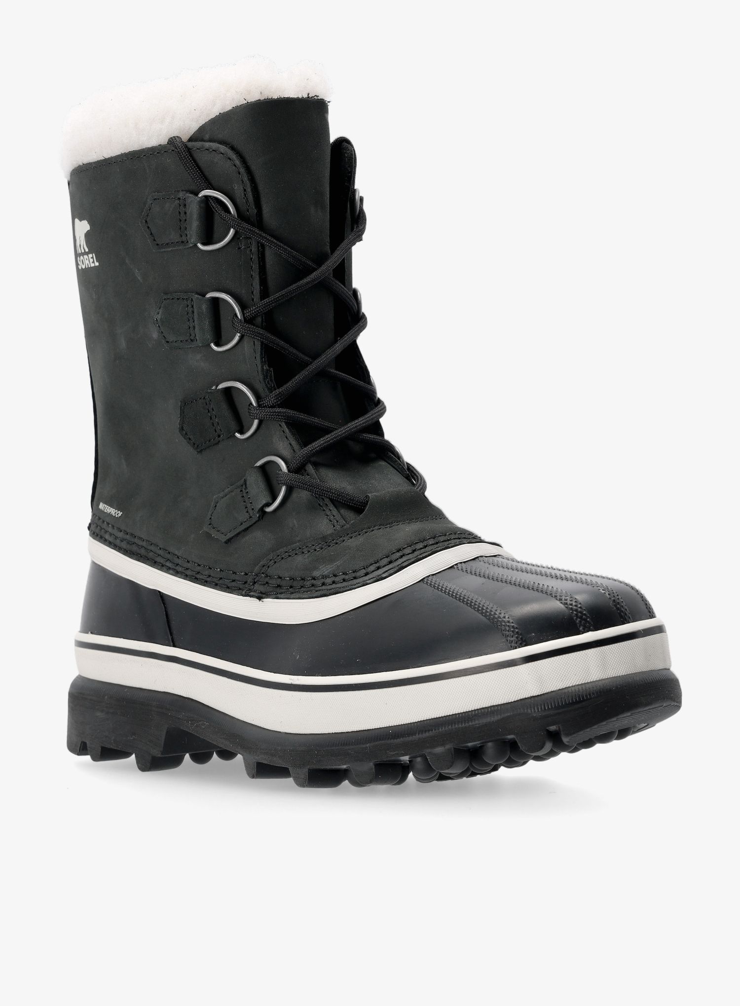 Черевики зимові жіночі Sorel Caribou - black/stone