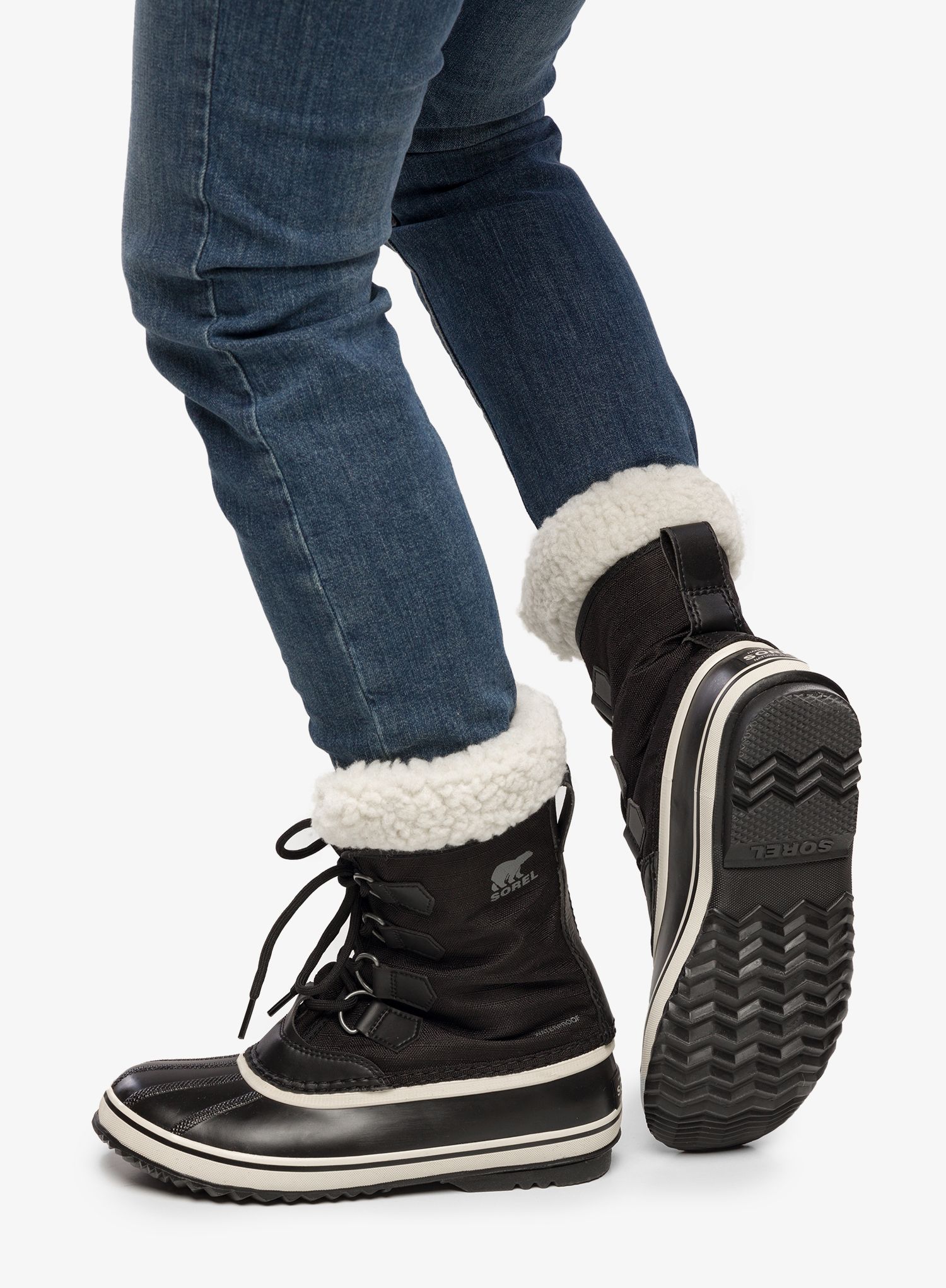 Черевики жіночі зимові Sorel Winter Carnival - black/stone