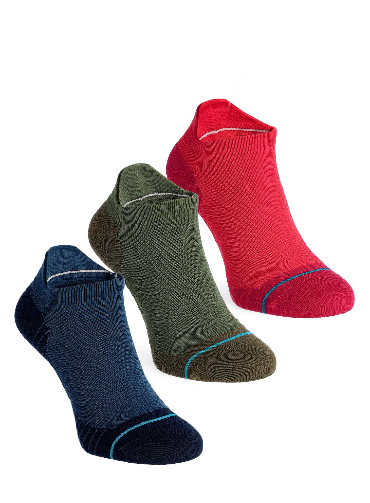 Шкарпетки для бігу Stance Get Set Tab 3 Pack - red